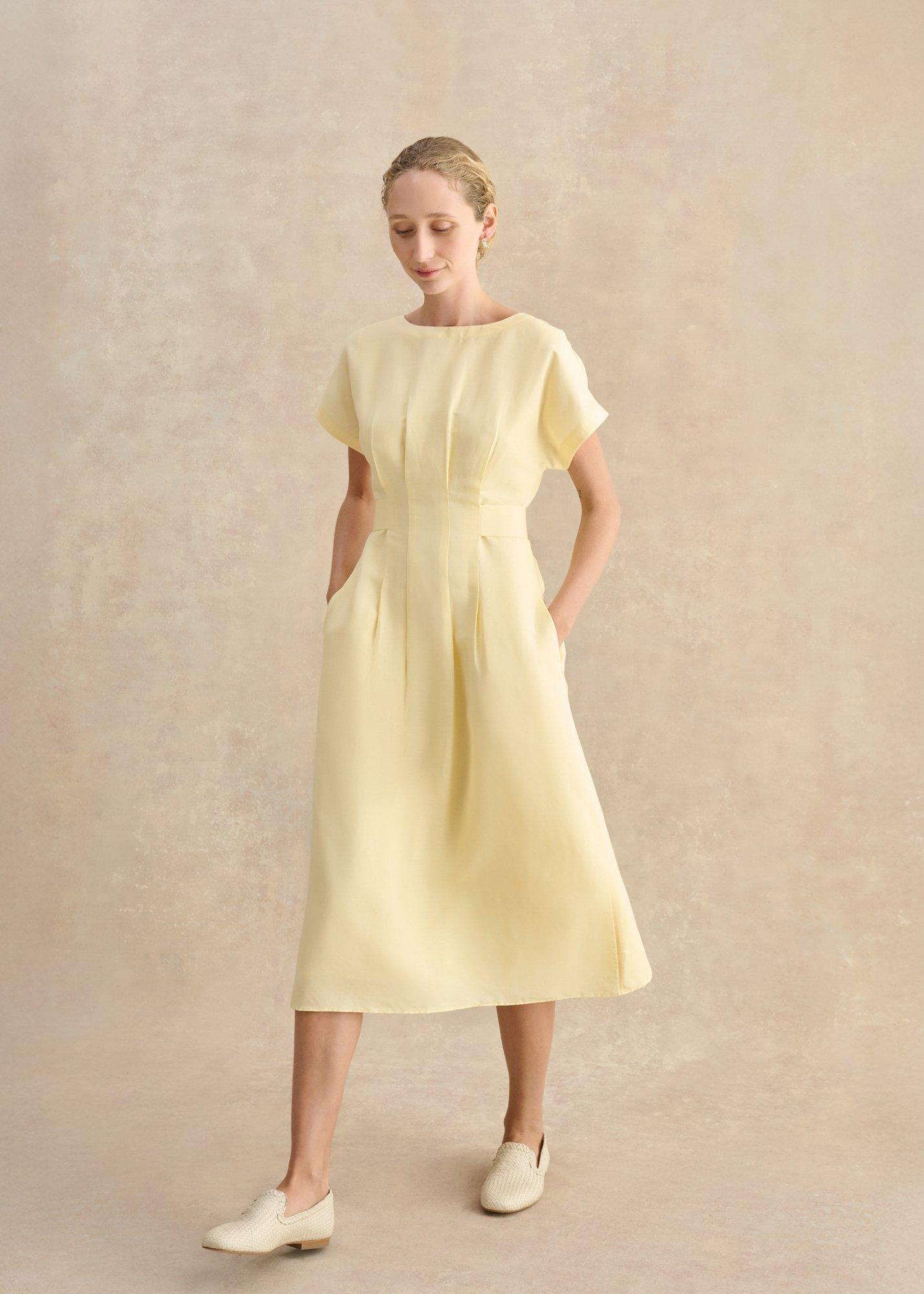 Petite Aliya Linen Blend Dress