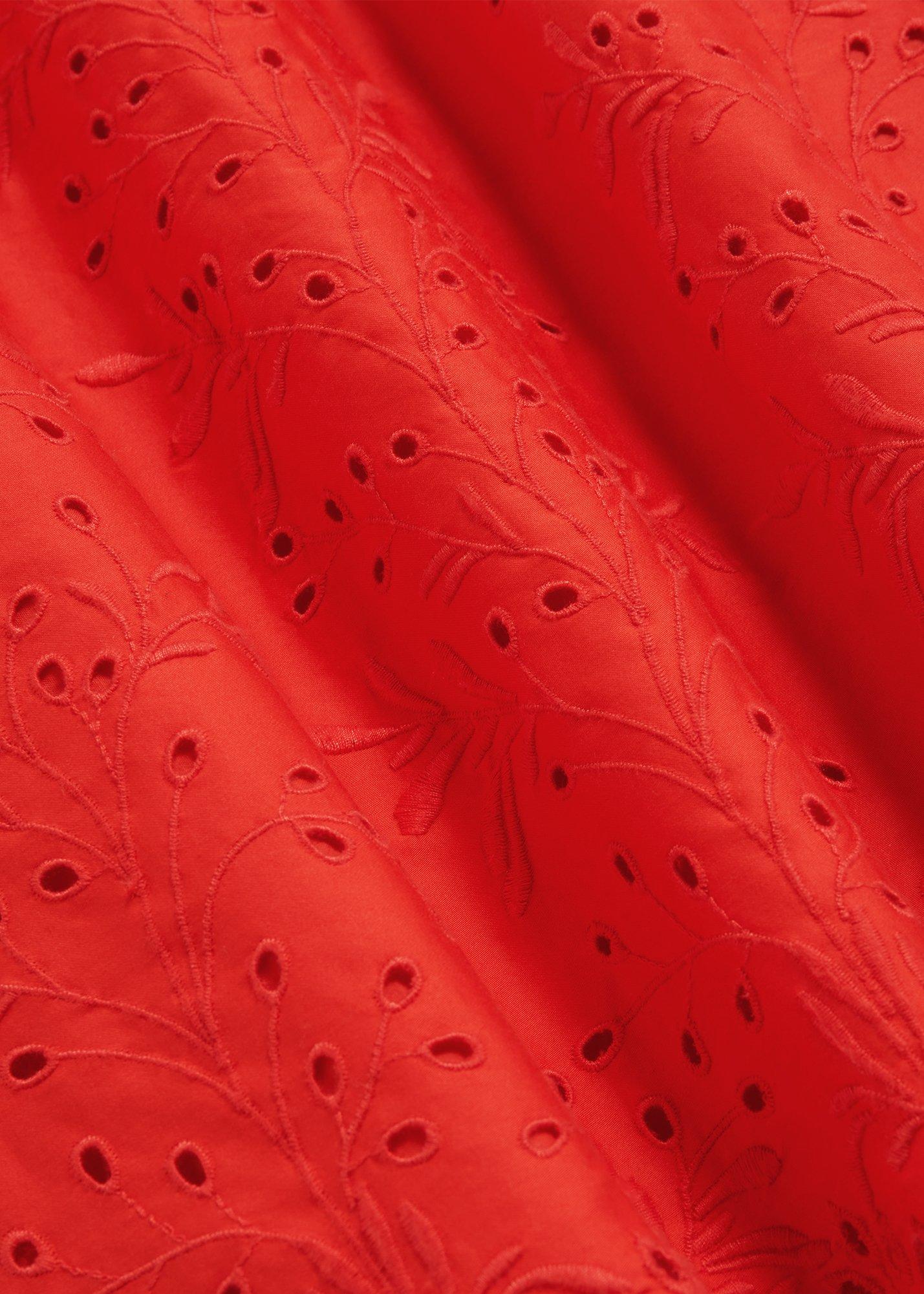 Malikah Broiderie Mini Dress, Calendula Red, hi-res