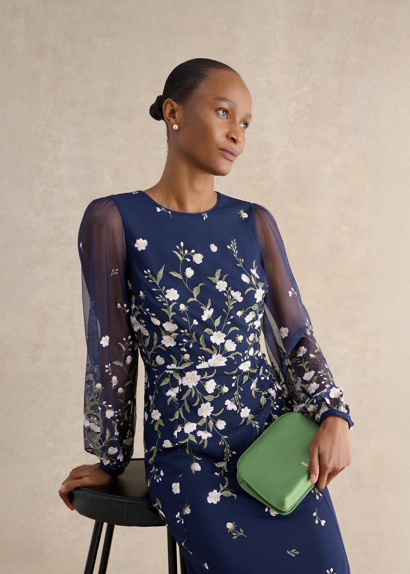 Judy Embroidered Maxi Dress, Midnight Multi, hi-res