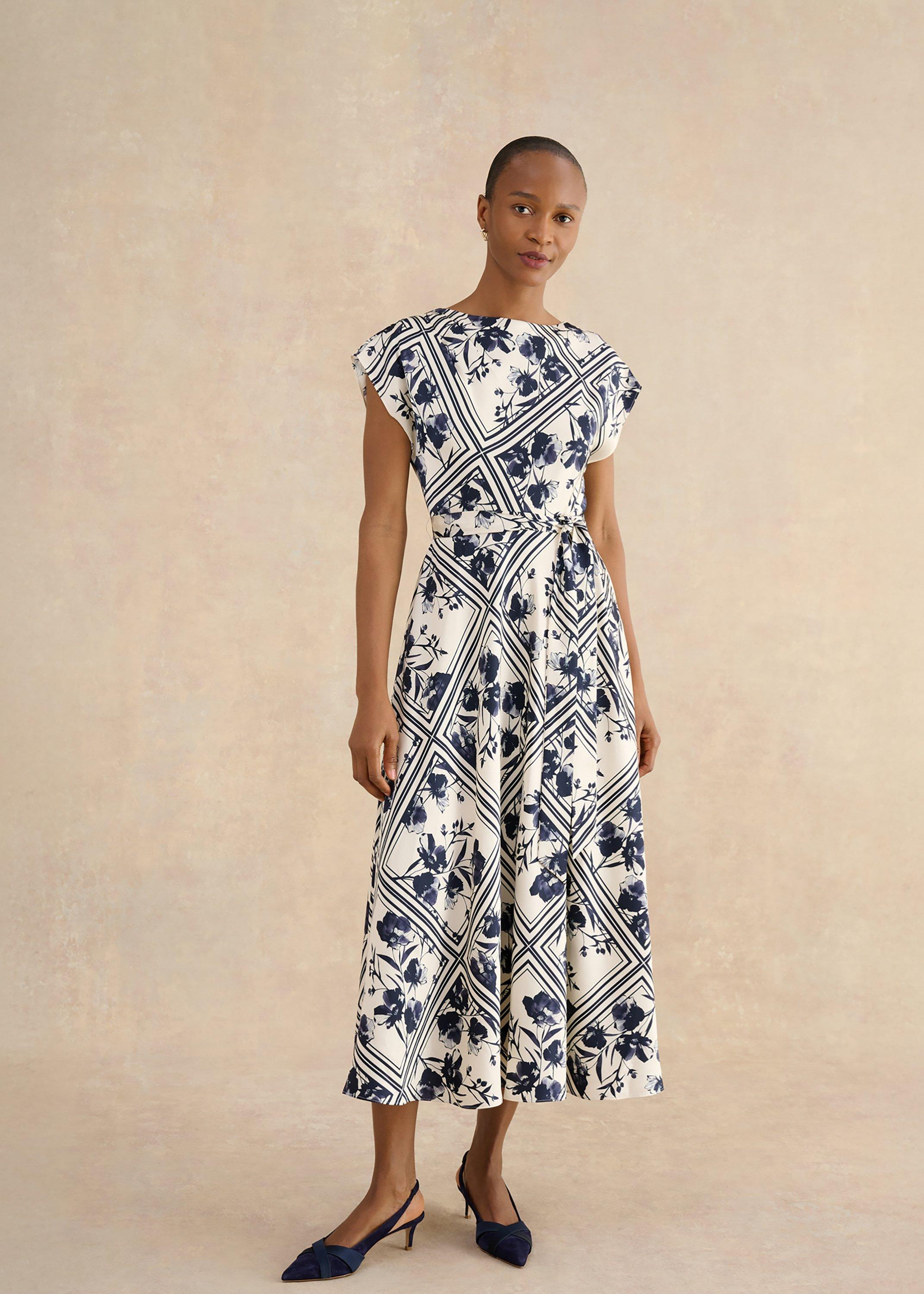 Latimer Dress, Cream Midnight, hi-res