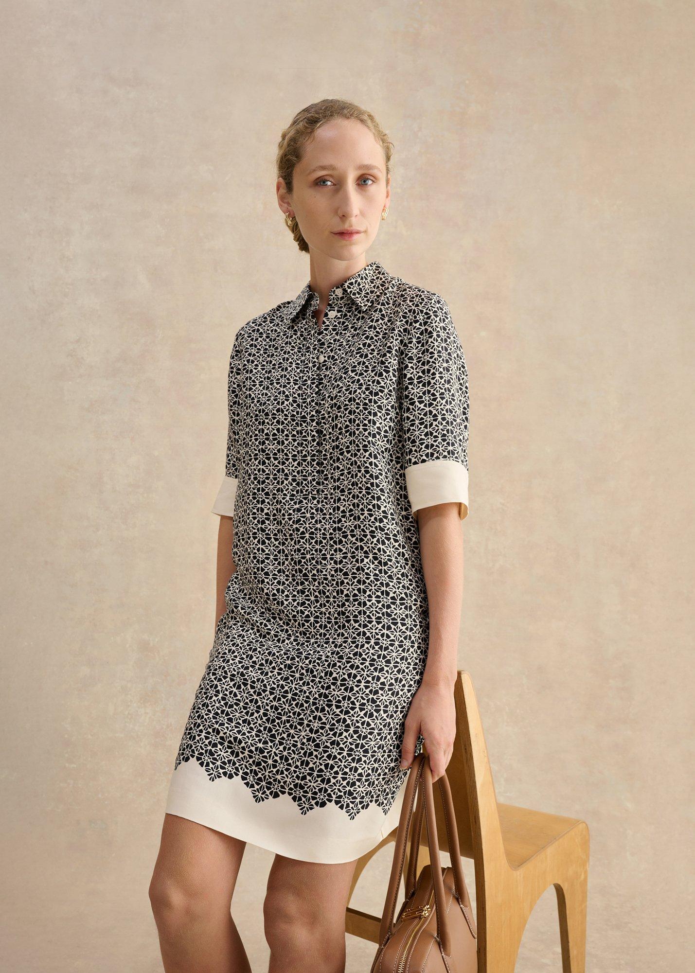 Marciella Dress, Navy Cream, hi-res