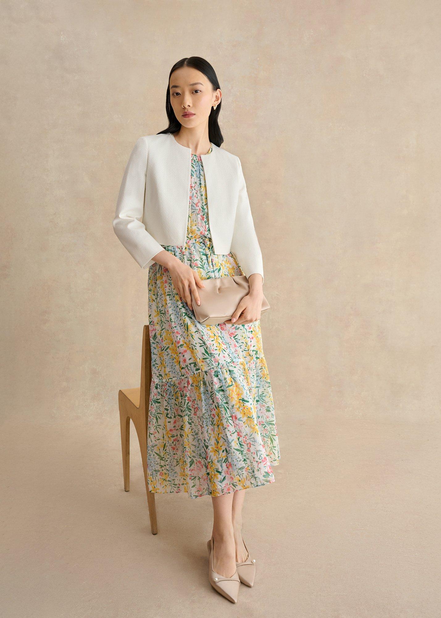 Lillian Dress, Ivory Multi, hi-res