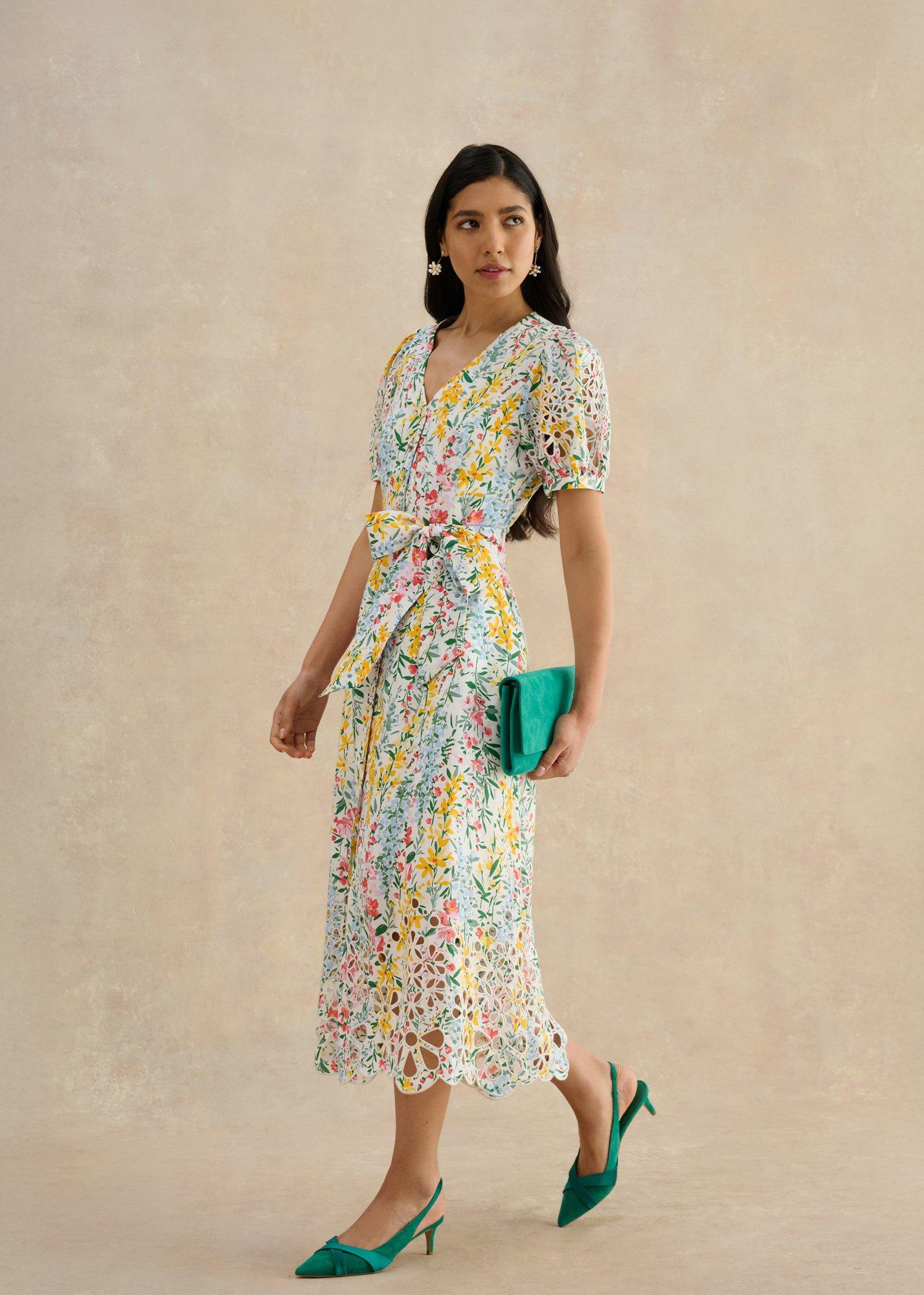 Petite Christie Floral Broderie Dress