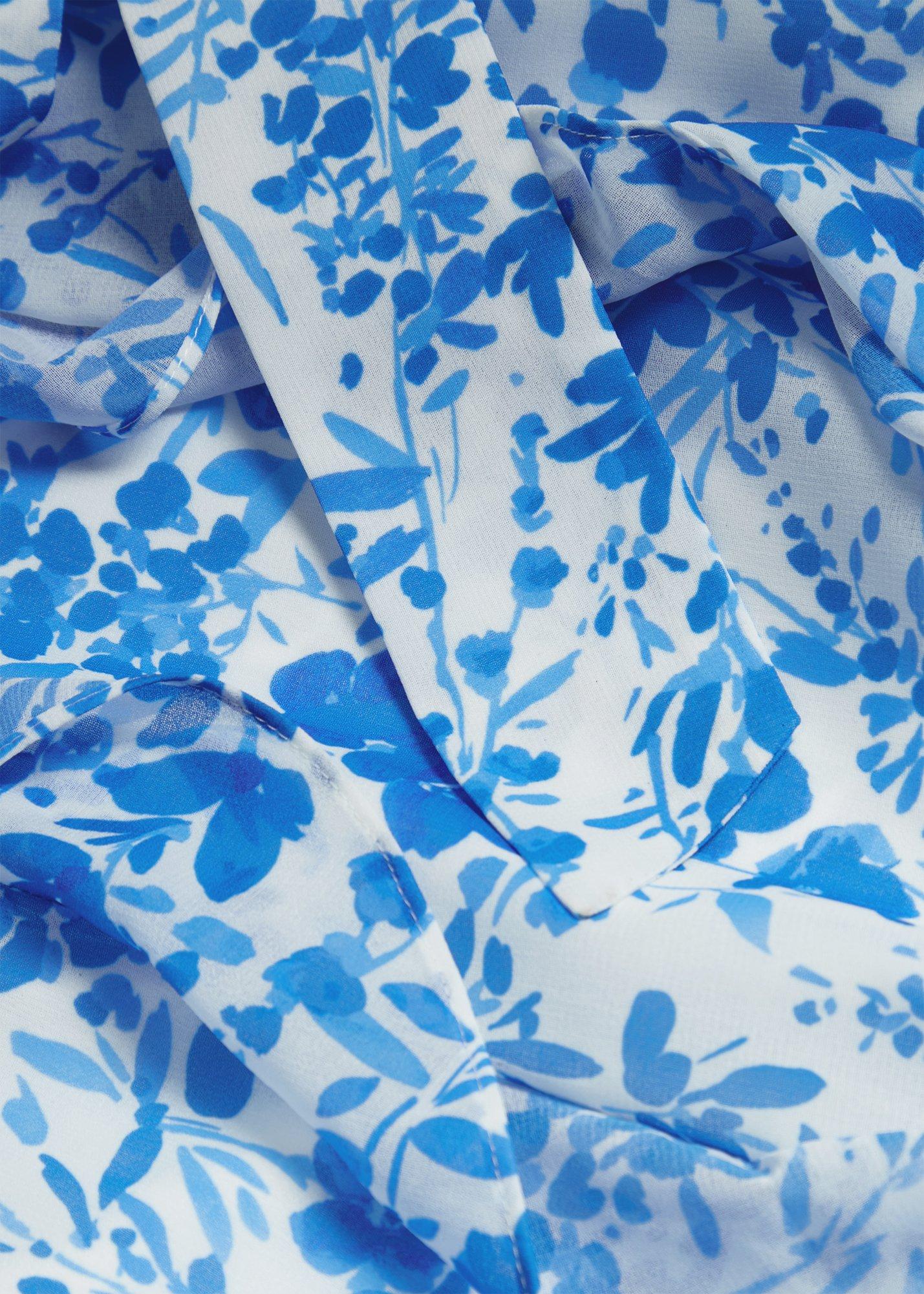 Taryn Ruffle Maxi Dress, Ivory Blue, hi-res