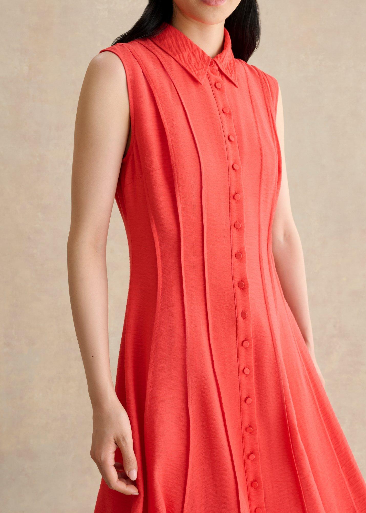 Petite Burghley Shirt Dress, Calendula Red, hi-res