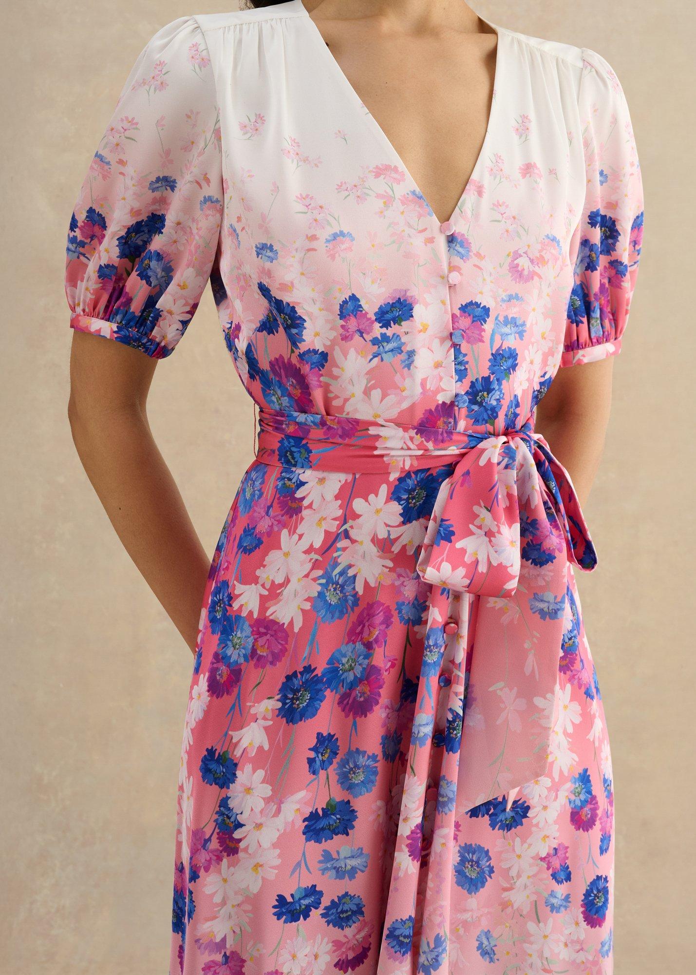 Charlesworth Floral Dress, Pink Multi, hi-res