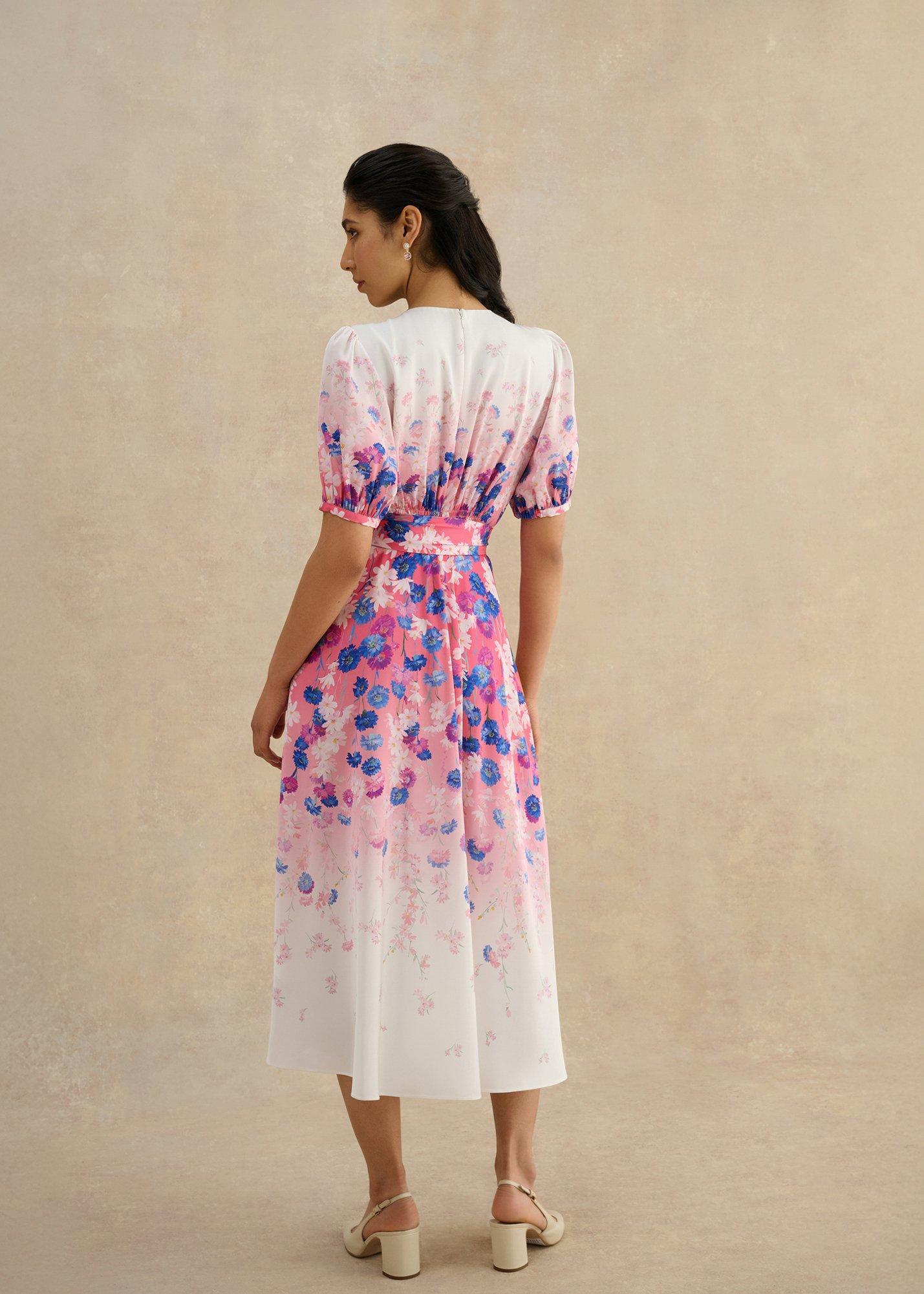 Charlesworth Floral Dress, Pink Multi, hi-res