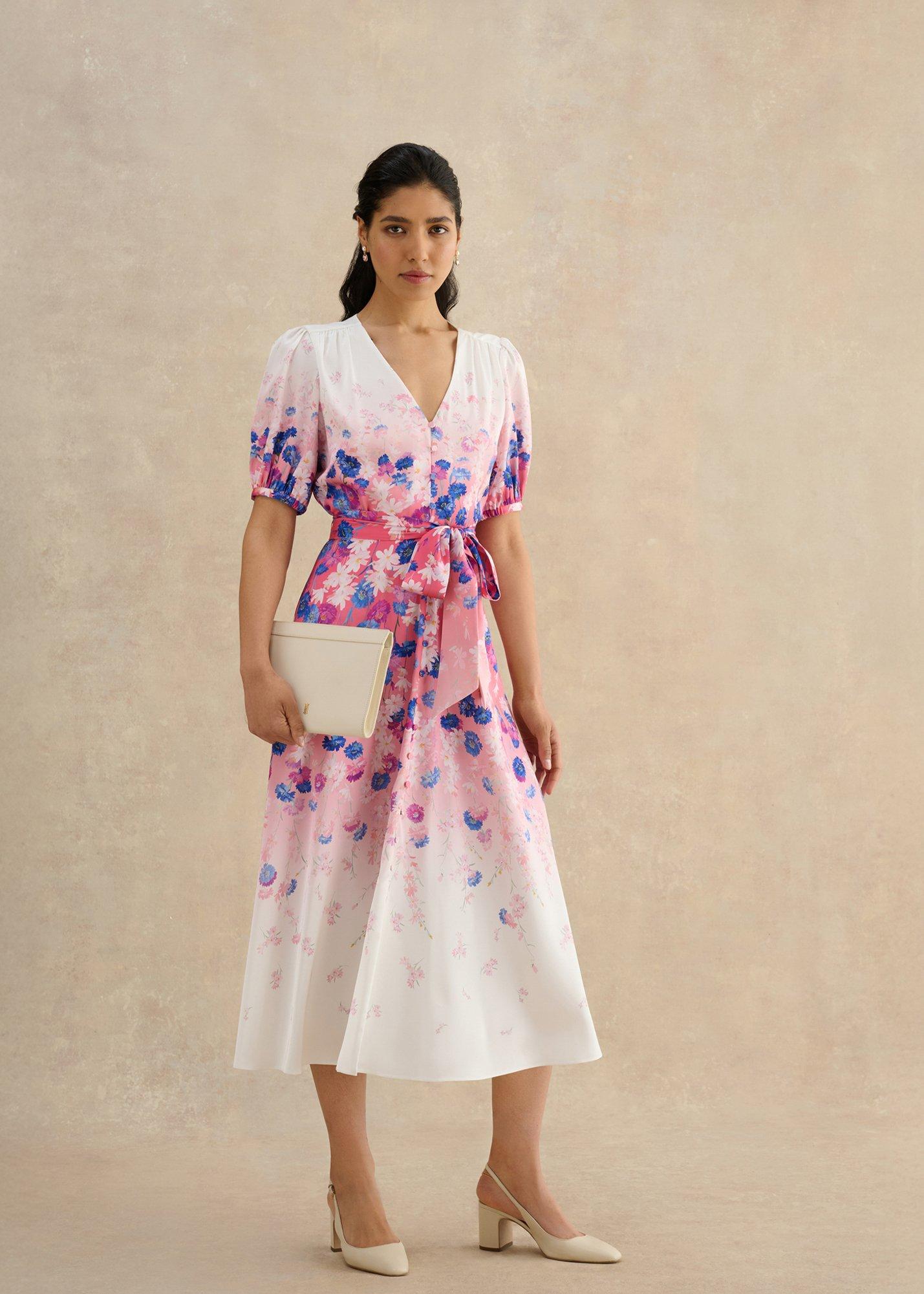 Charlesworth Floral Dress, Pink Multi, hi-res