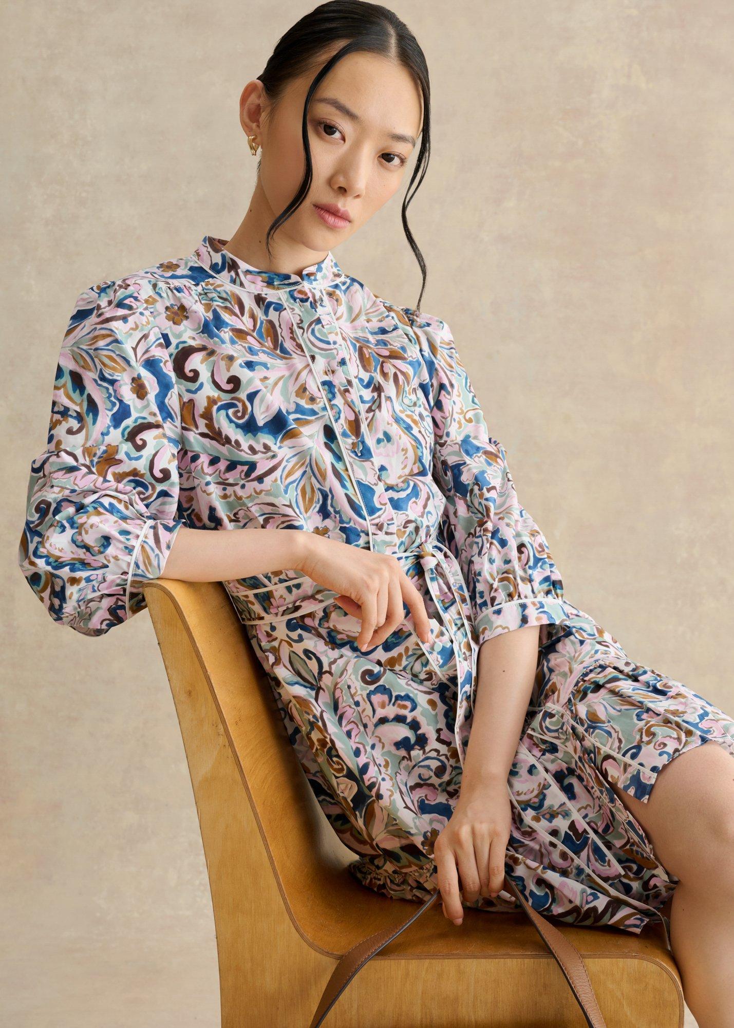 Hope Cotton Dress, Ivory Multi, hi-res