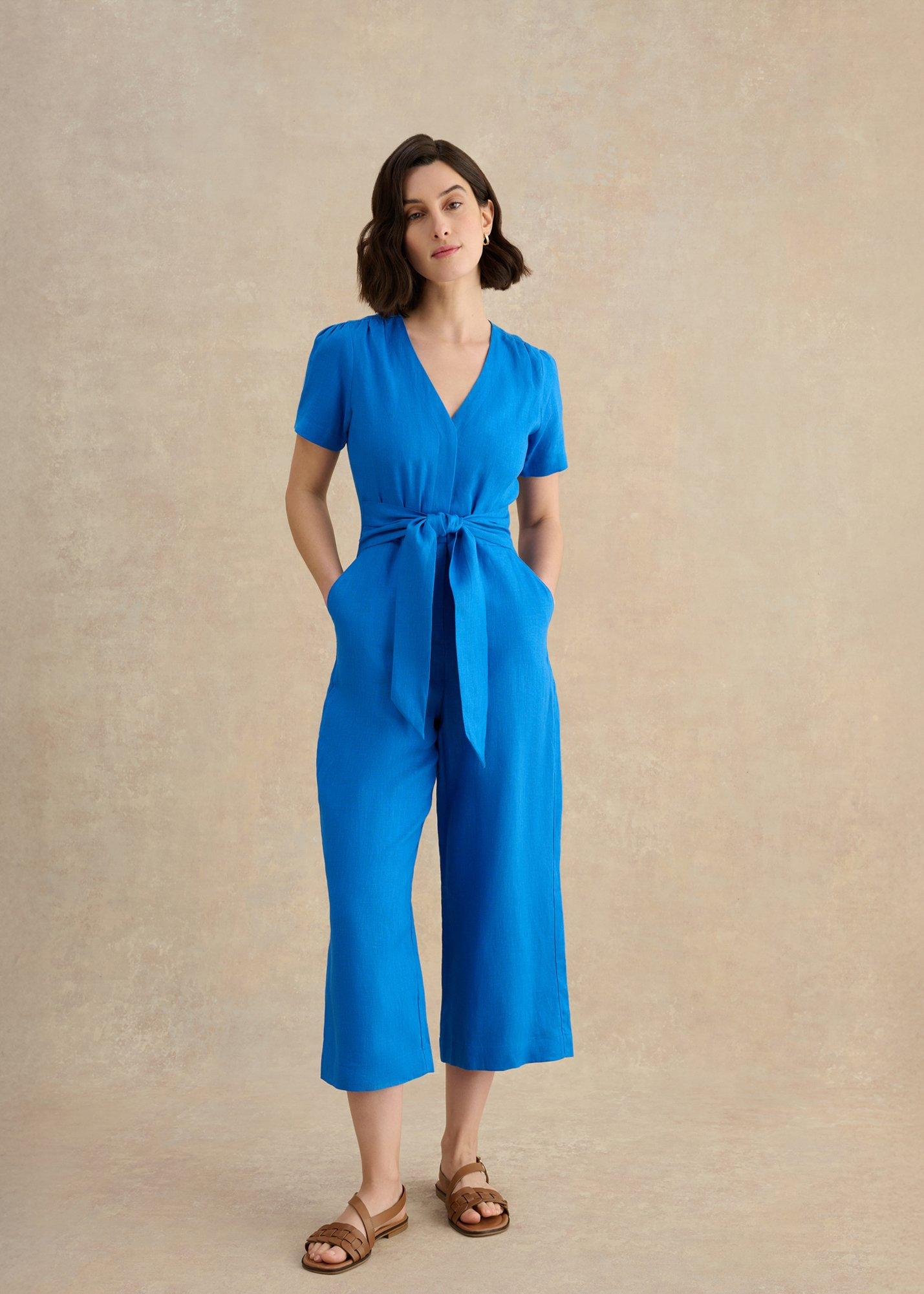 Petite Evie Jumpsuit, Sapphire Blue, hi-res