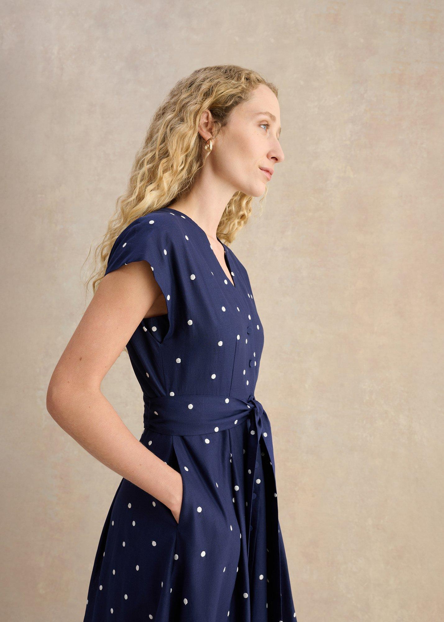 Samantha Dress, Midnight Ivory, hi-res