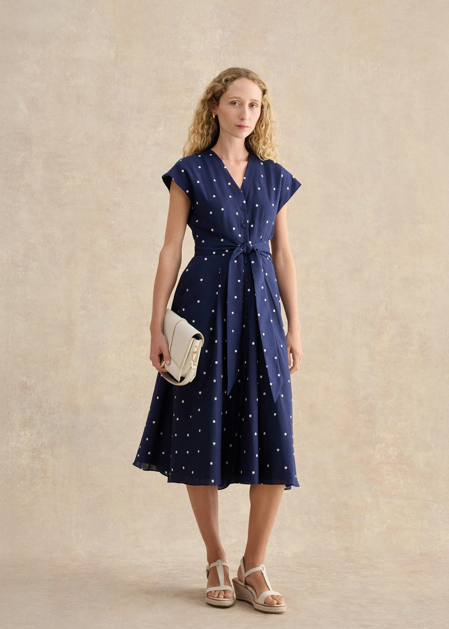 Samantha Dress, Midnight Ivory, hi-res