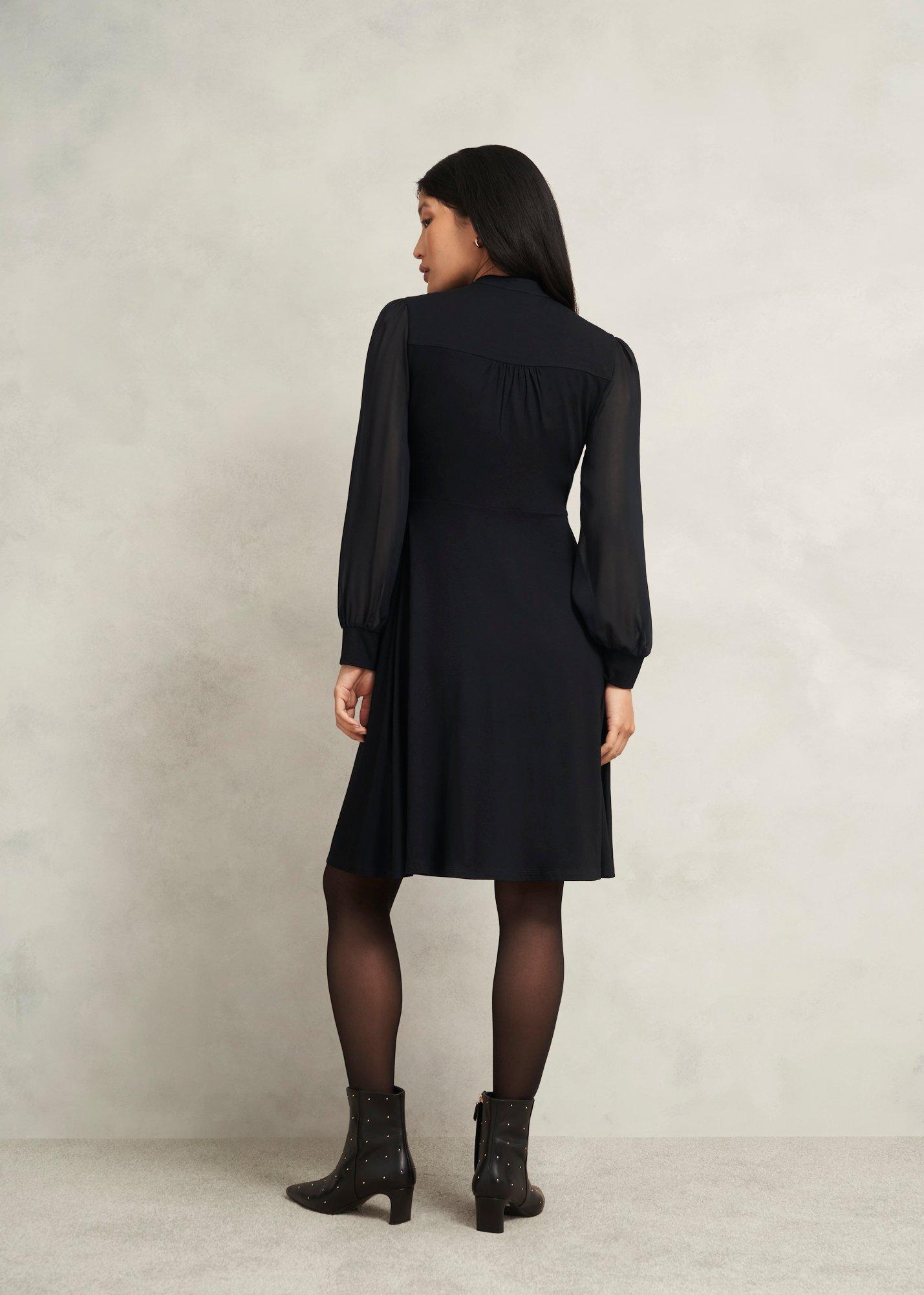 Liberty Jersey Dress, Black, hi-res