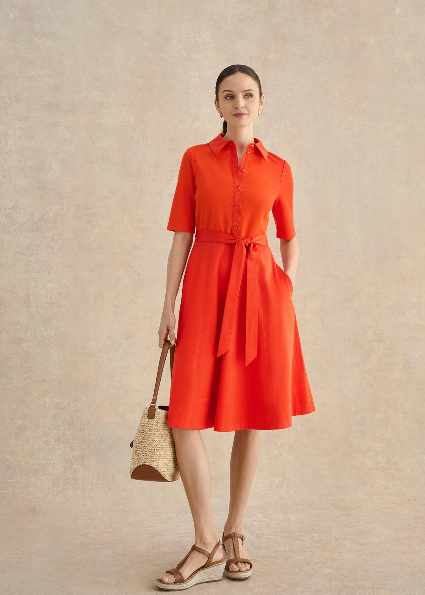 Loretta Dress, Tomato Red, hi-res