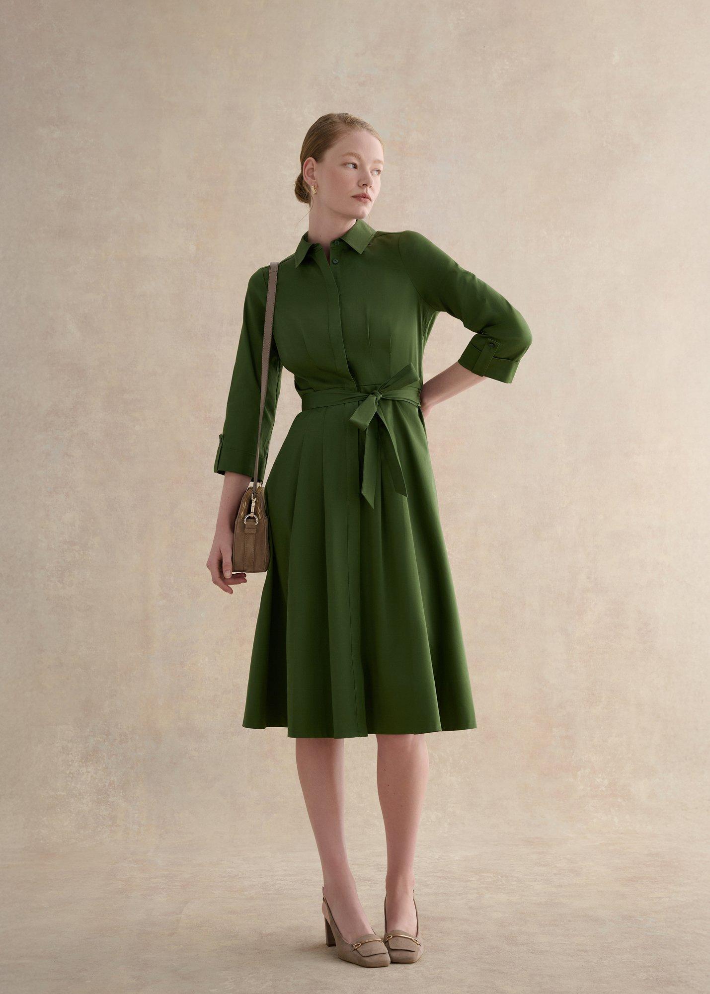 Petite Brigitta Dress, Pine Green, hi-res