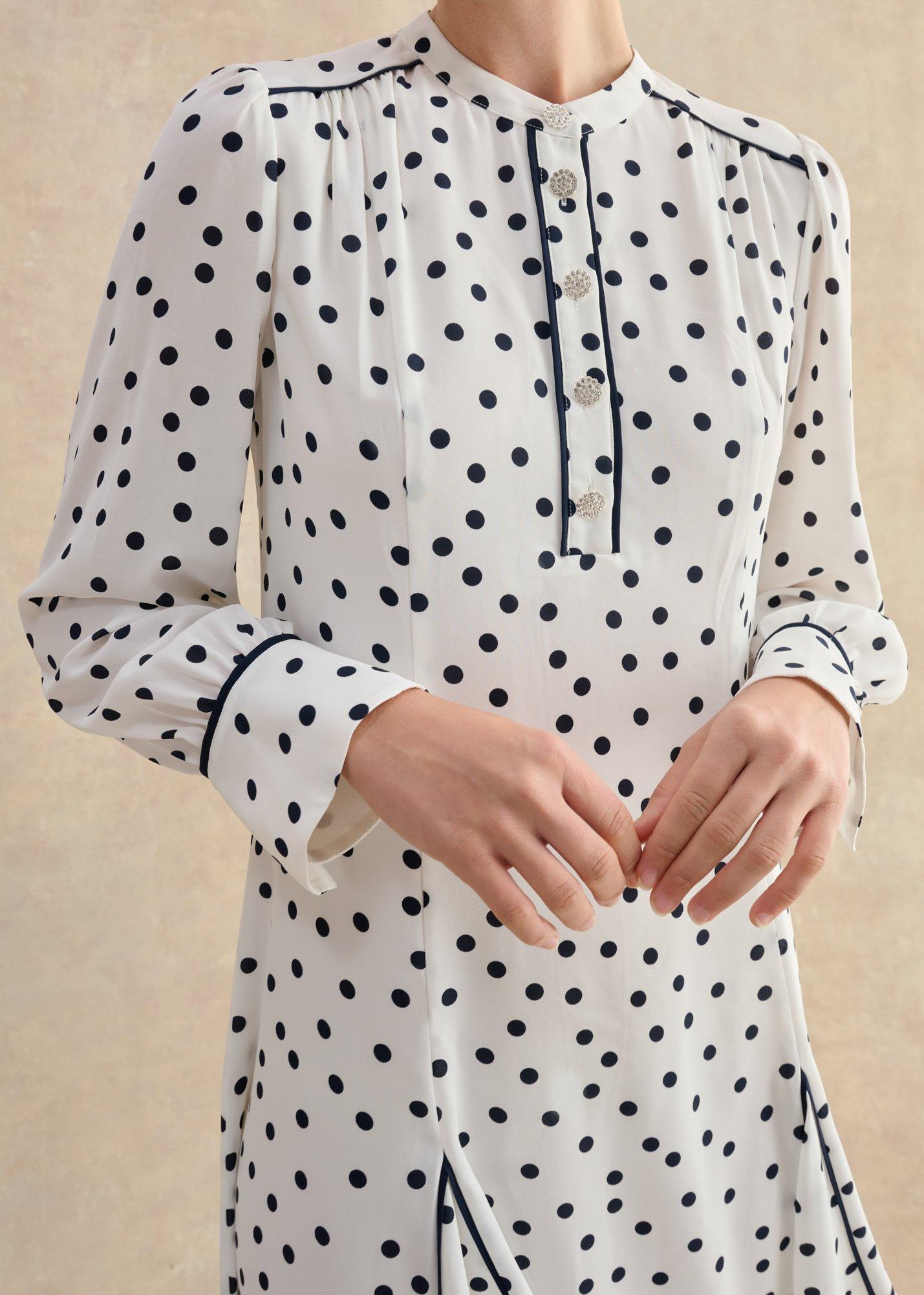 Ruth Dress, Ivory Midnight, hi-res