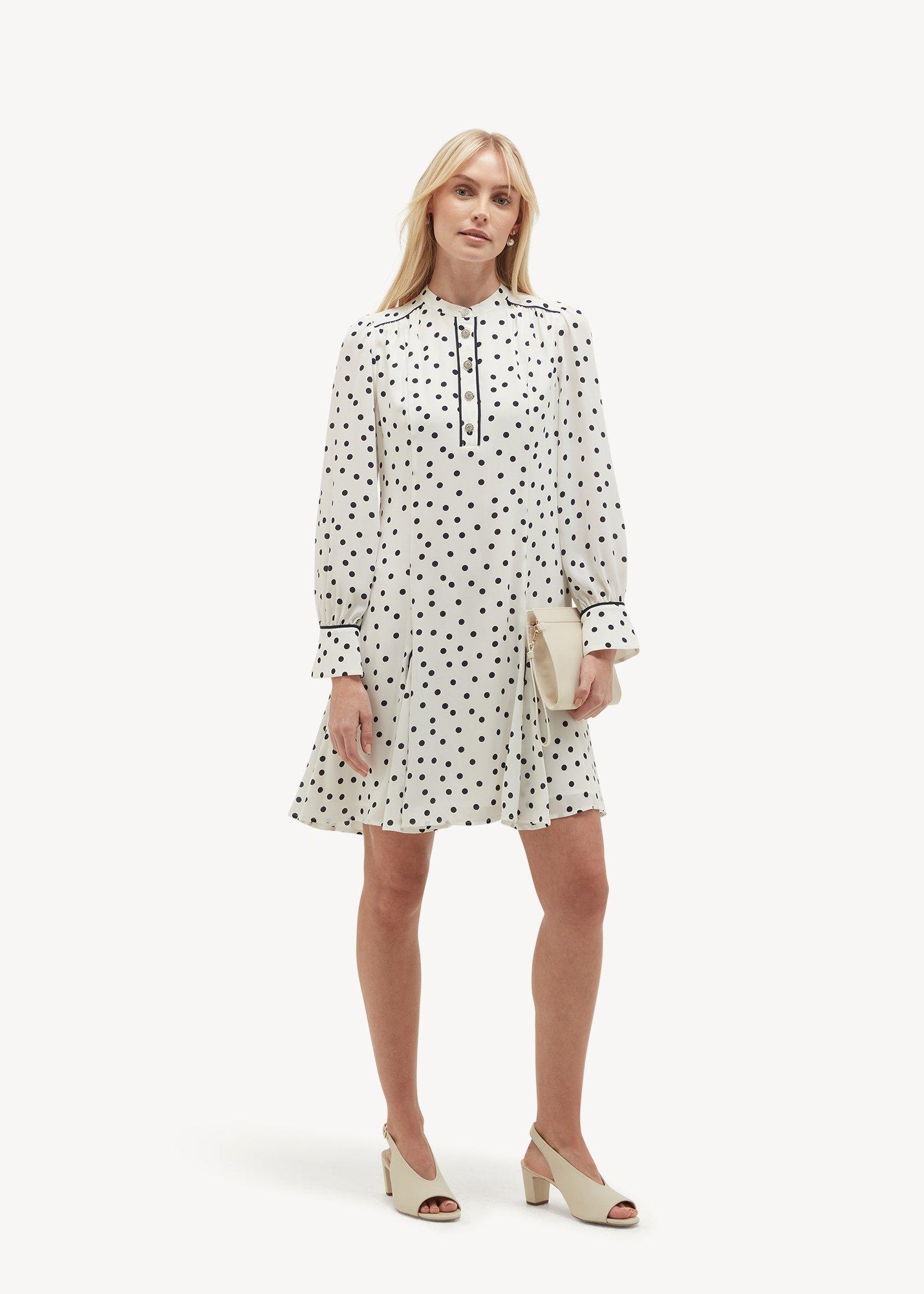 Ruth Spot Dress, Ivory Midnight, hi-res
