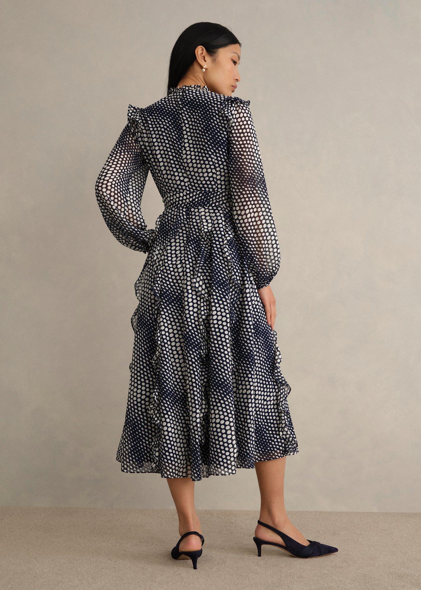 Miriam Dress, Midnight Cream, hi-res