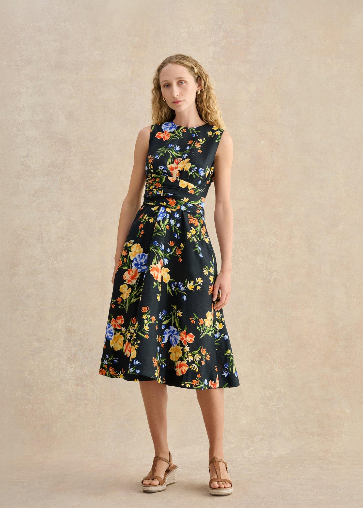 Petite Twitchill Linen Midi Dress