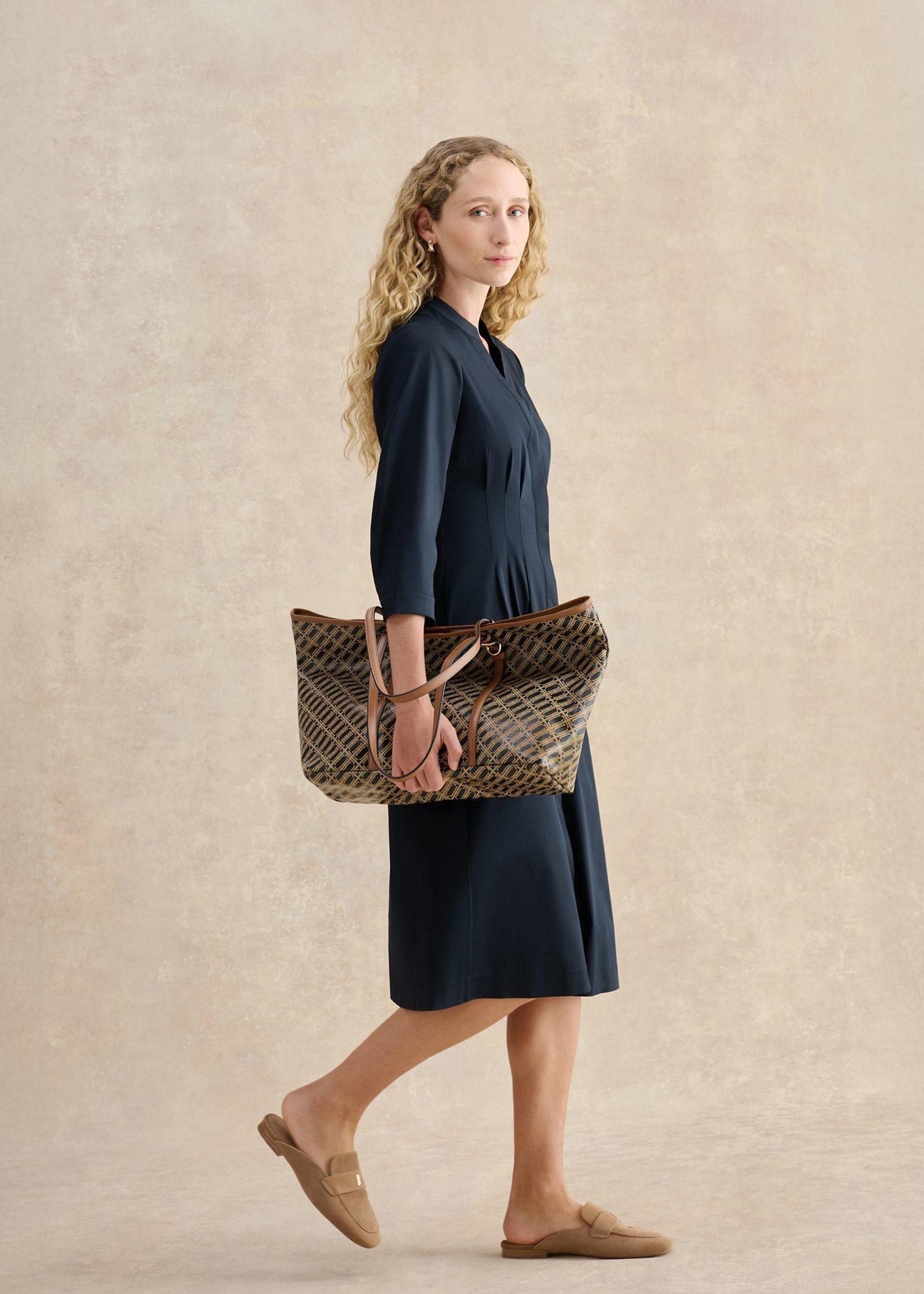 Emmaline Midi Dress, Navy, hi-res