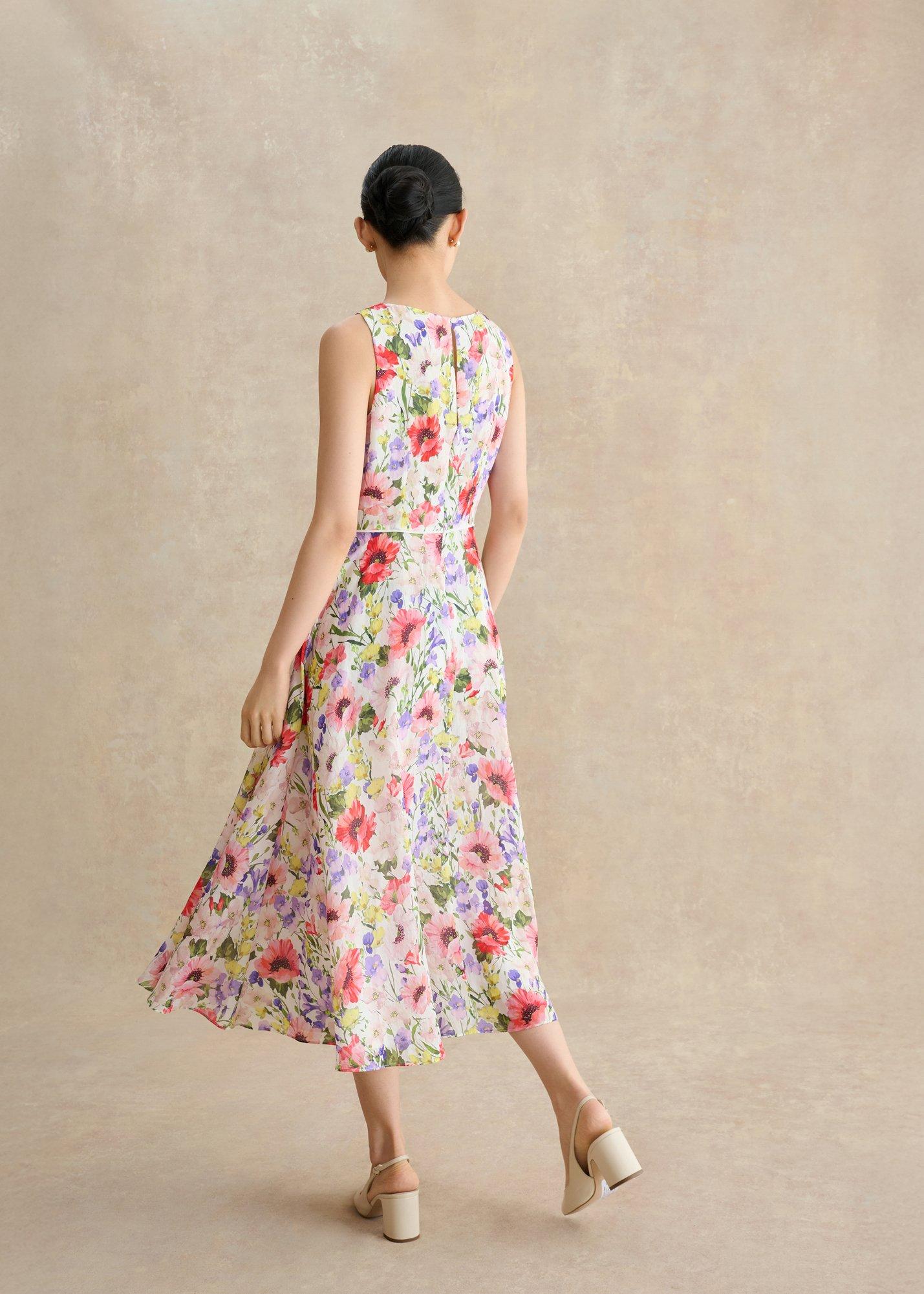 Petite Carly Floral Dress, Ivory Multi, hi-res