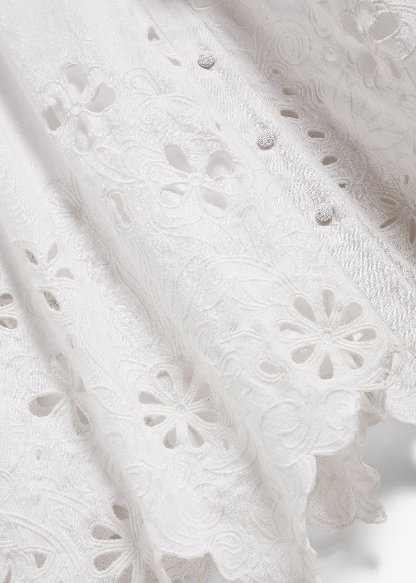 Avenham Shirt Broderie Dress, Ivory, hi-res