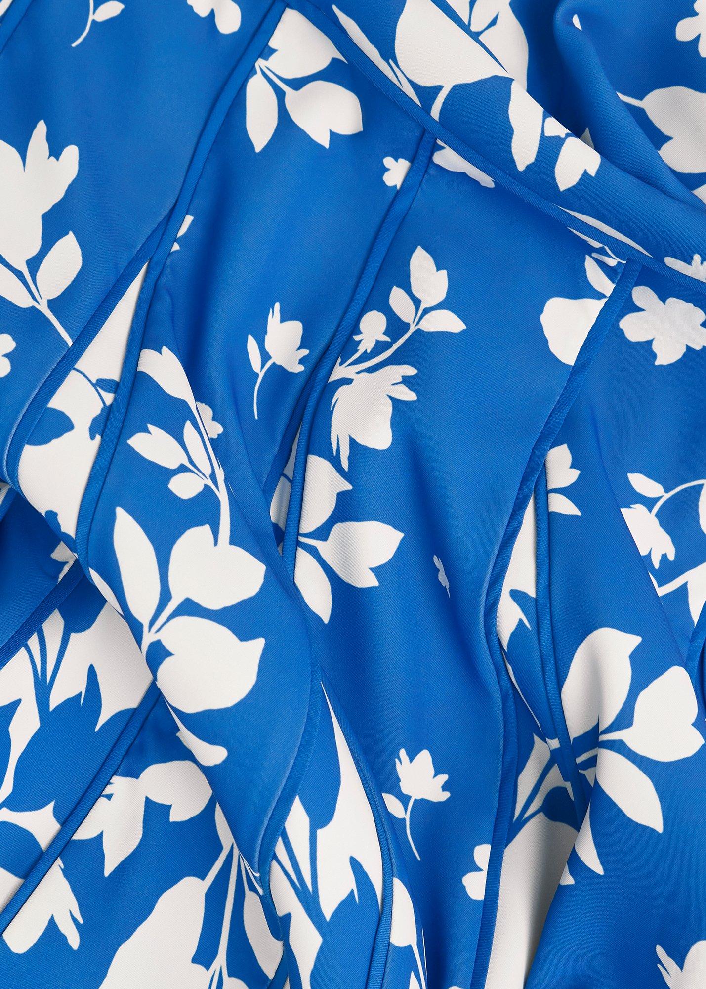 Angelica Floral Dress, Blue Cream, hi-res