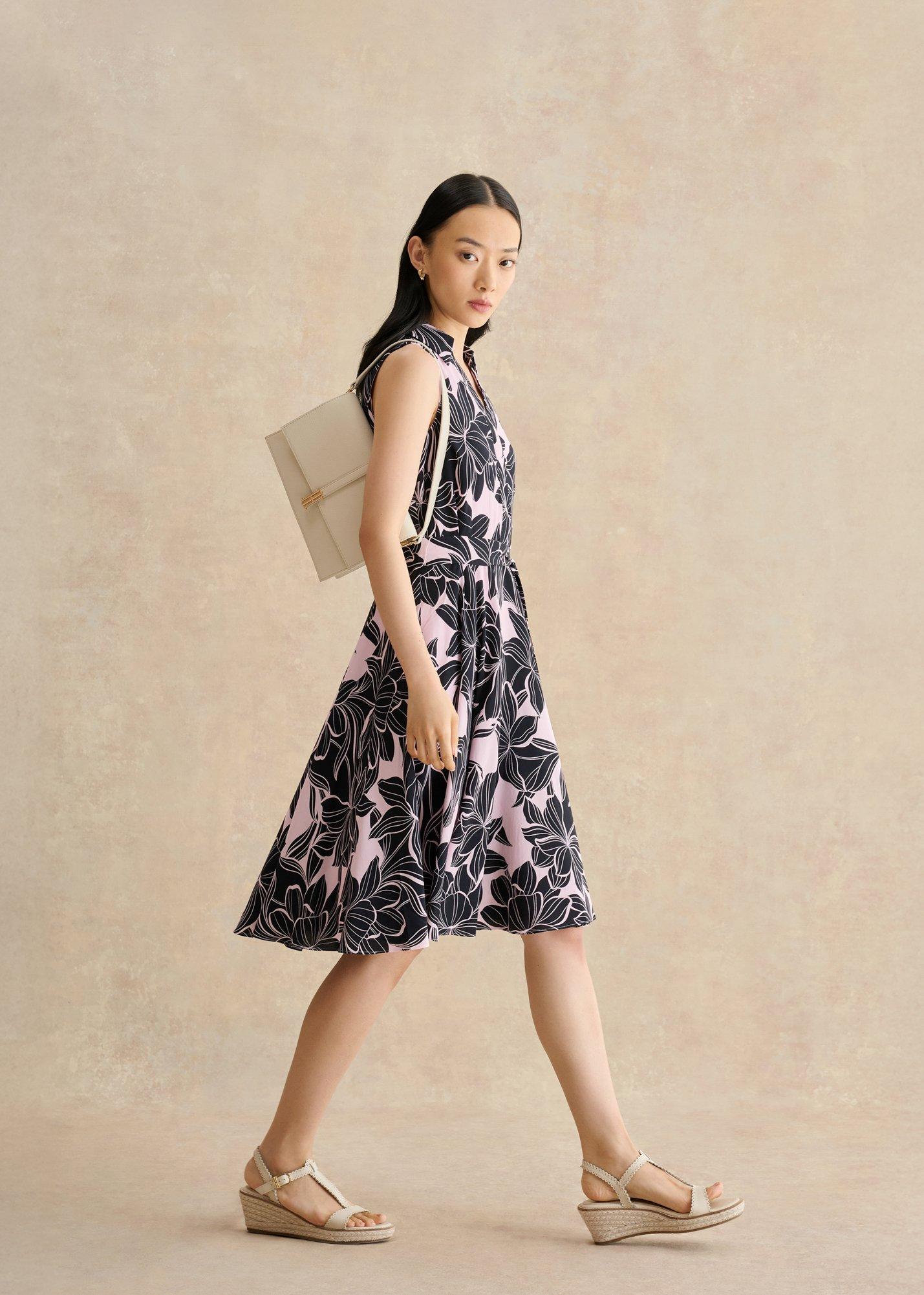 Bea Dress, Navy Pink, hi-res