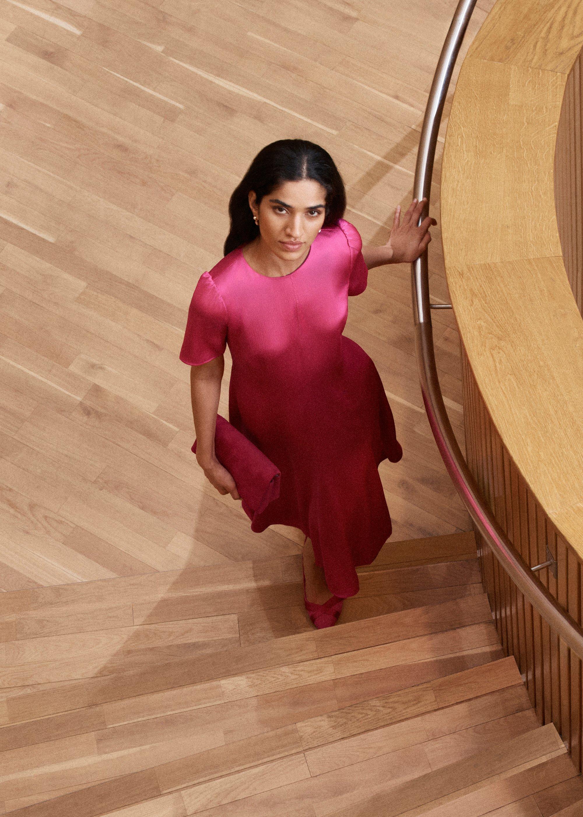 Camille Textured Satin Dress