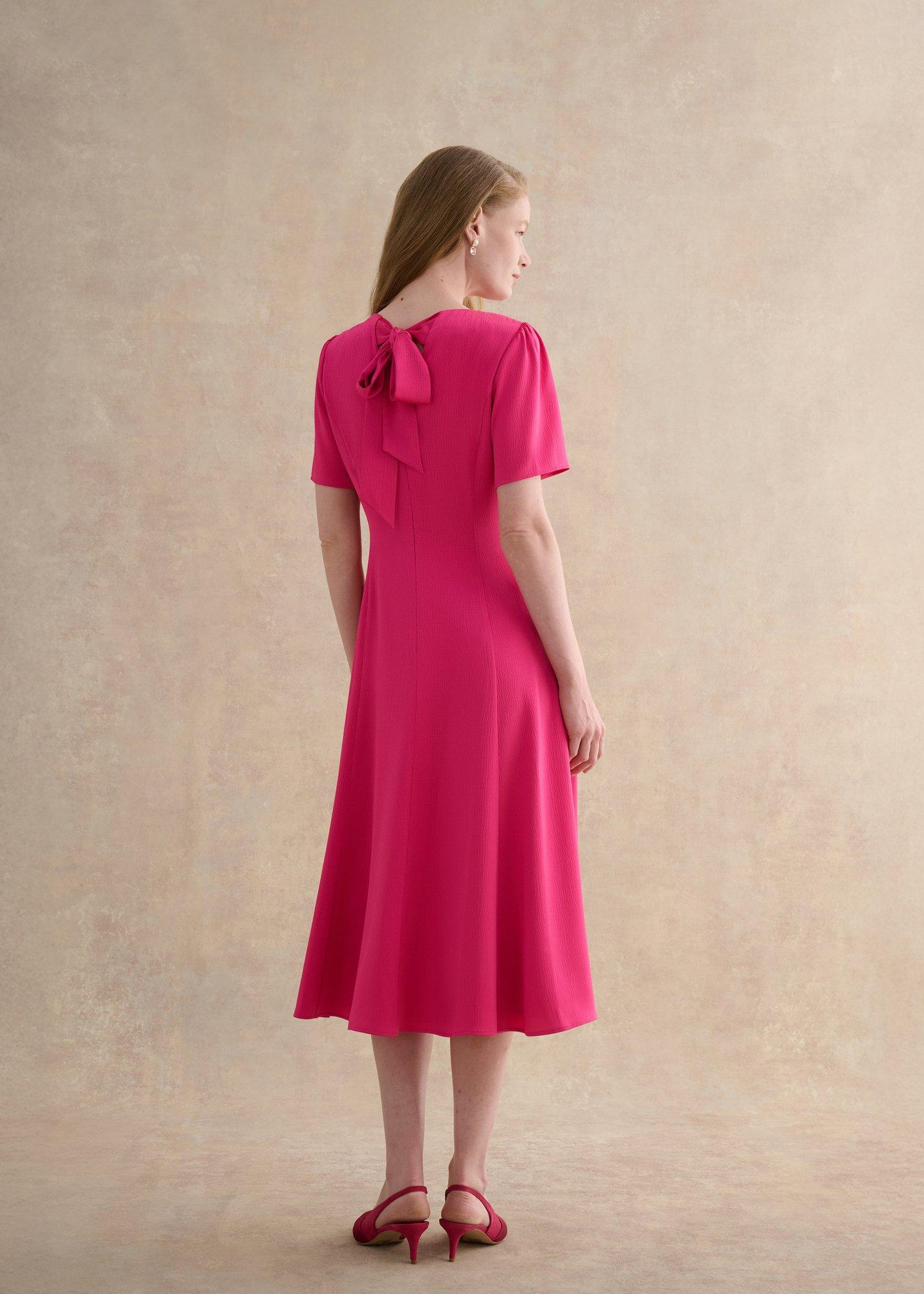 Petite Camille Dress, Bright Pink, hi-res