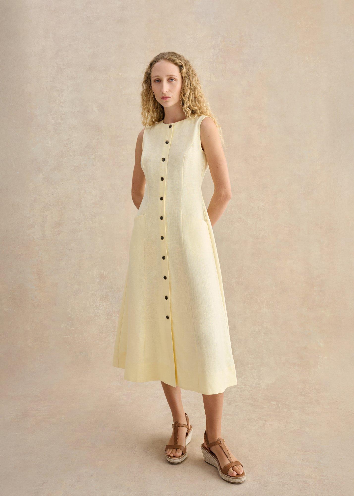 Carmen Dress, Soft Yellow, hi-res