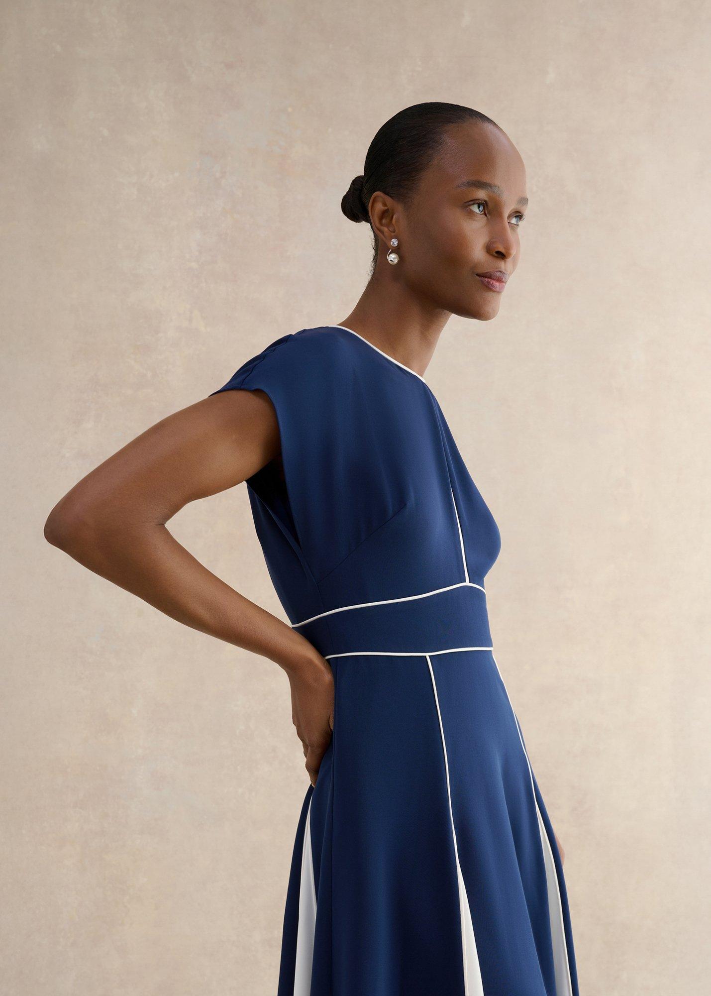 Viola Dress, Midnight Cream, hi-res