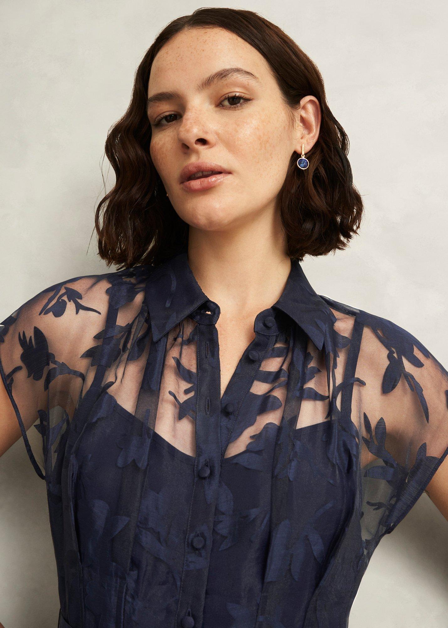 Petite Tess Shirt Dress, Midnight Navy, hi-res