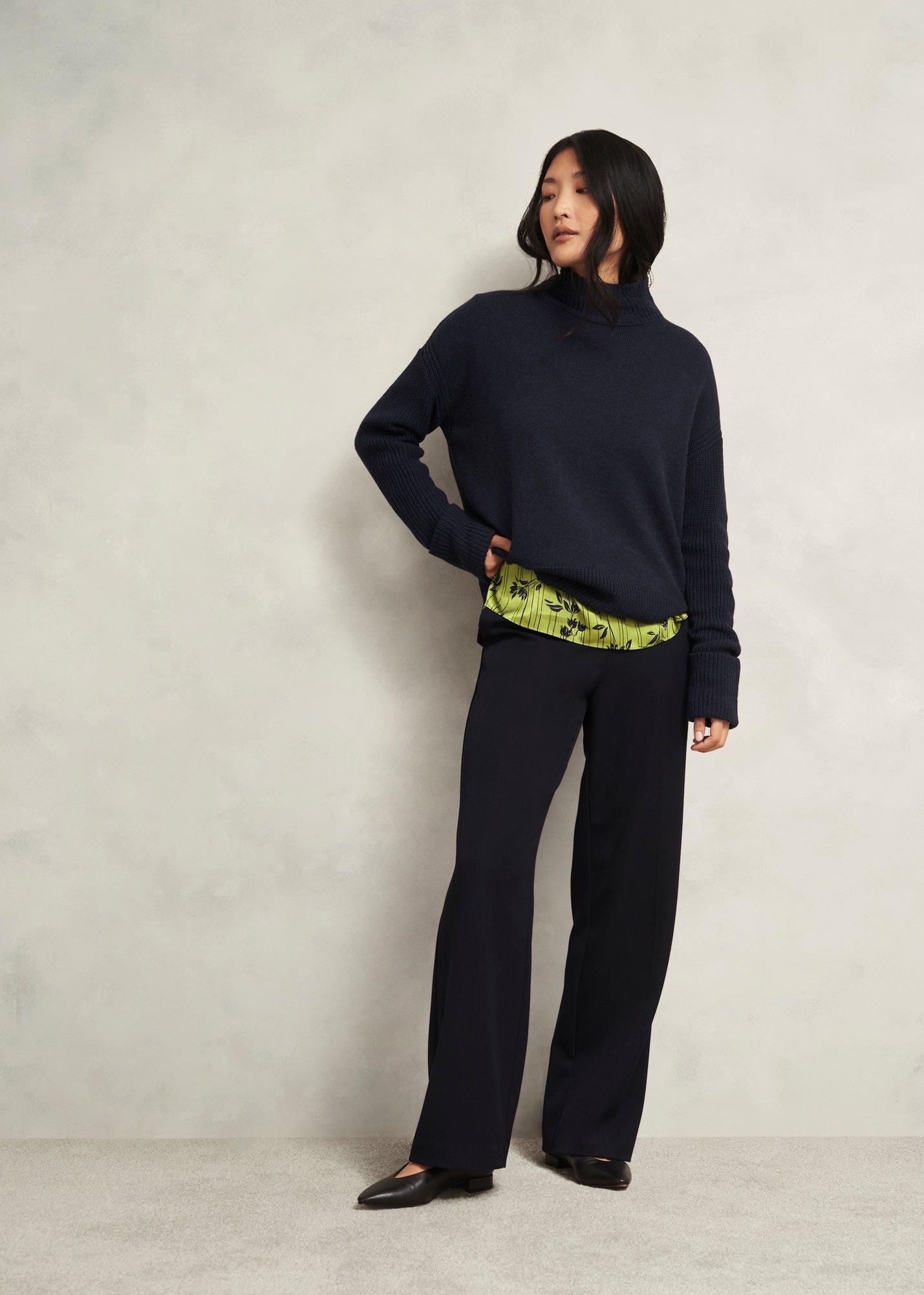 Fara Blouse, Green Navy, hi-res