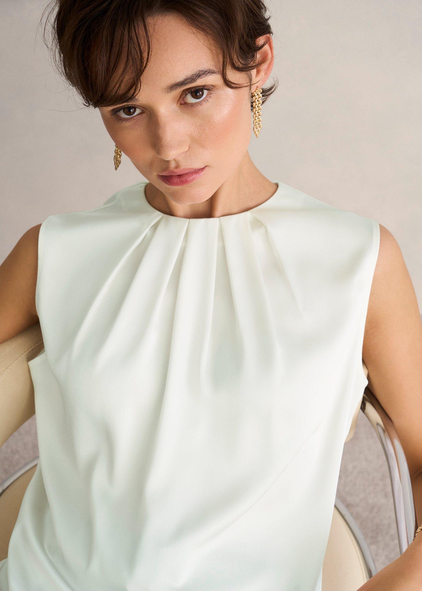 Rosanne Blouse, True Ivory, hi-res