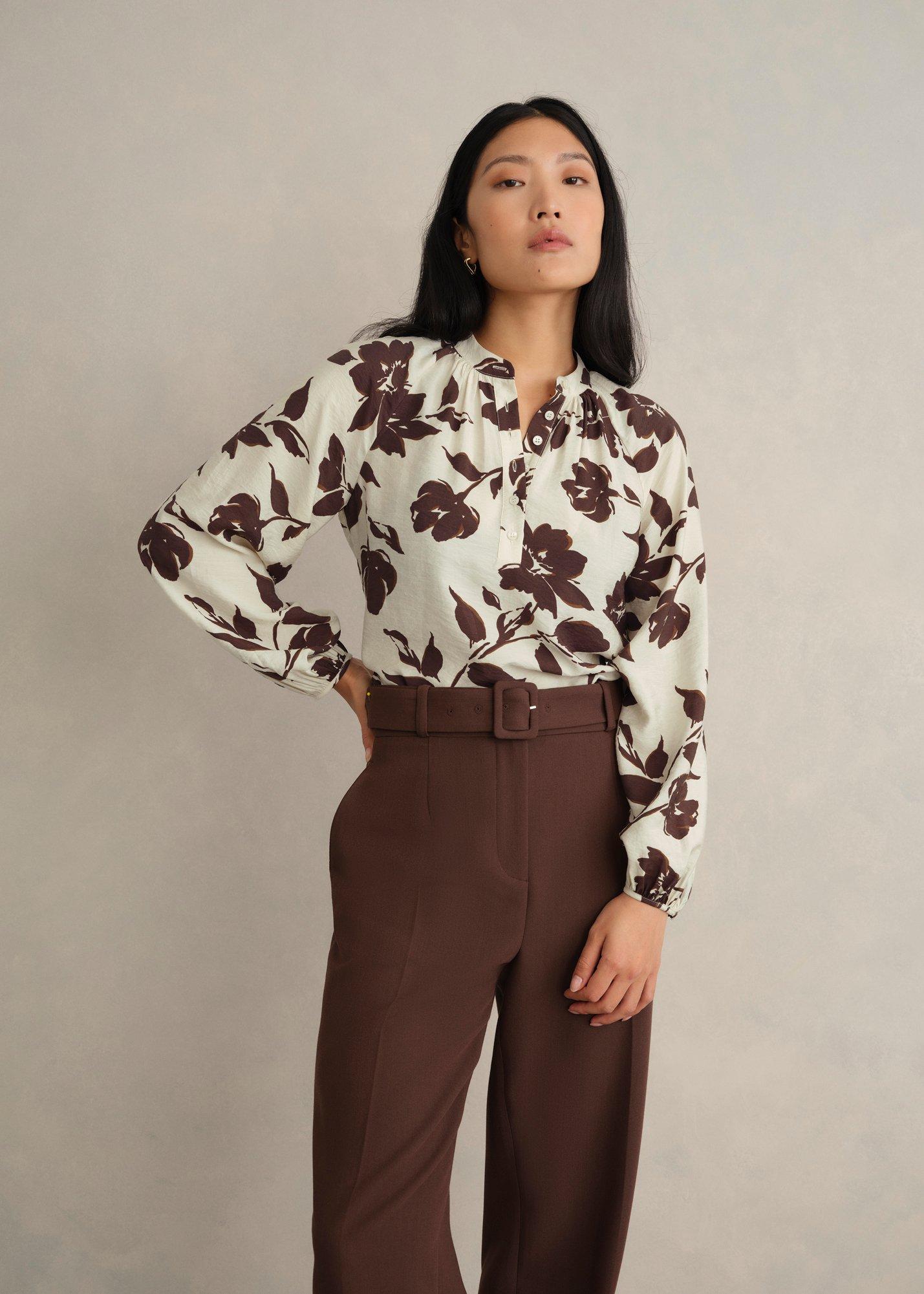 Sherry Blouse, Beige Chocolate, hi-res