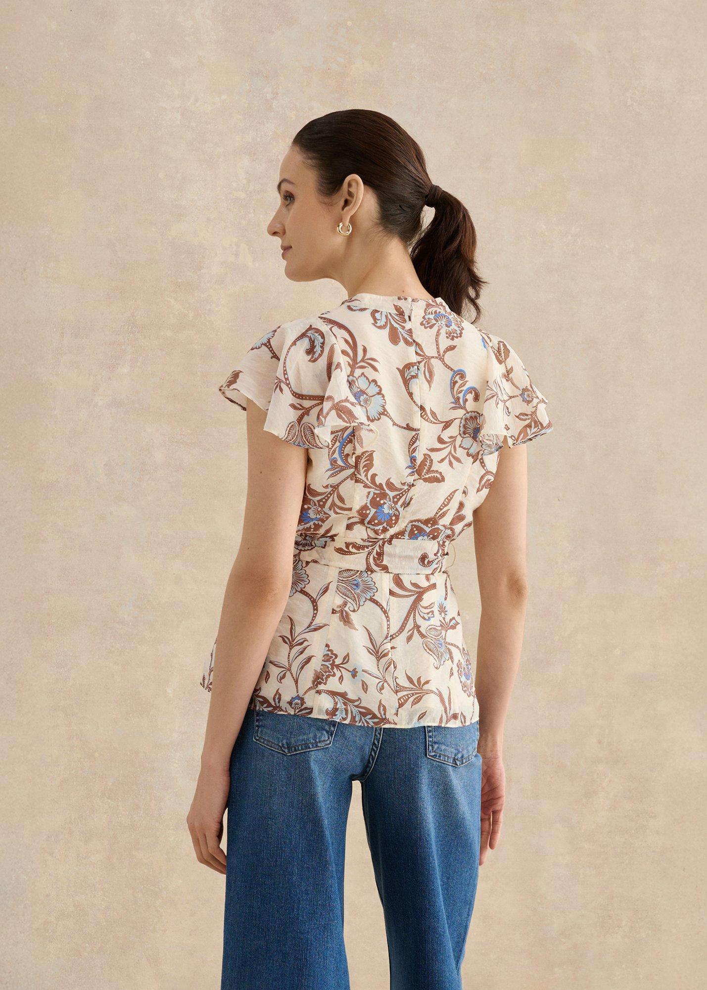 Gabriella Paisley&nbsp;Top, Cream Multi, hi-res