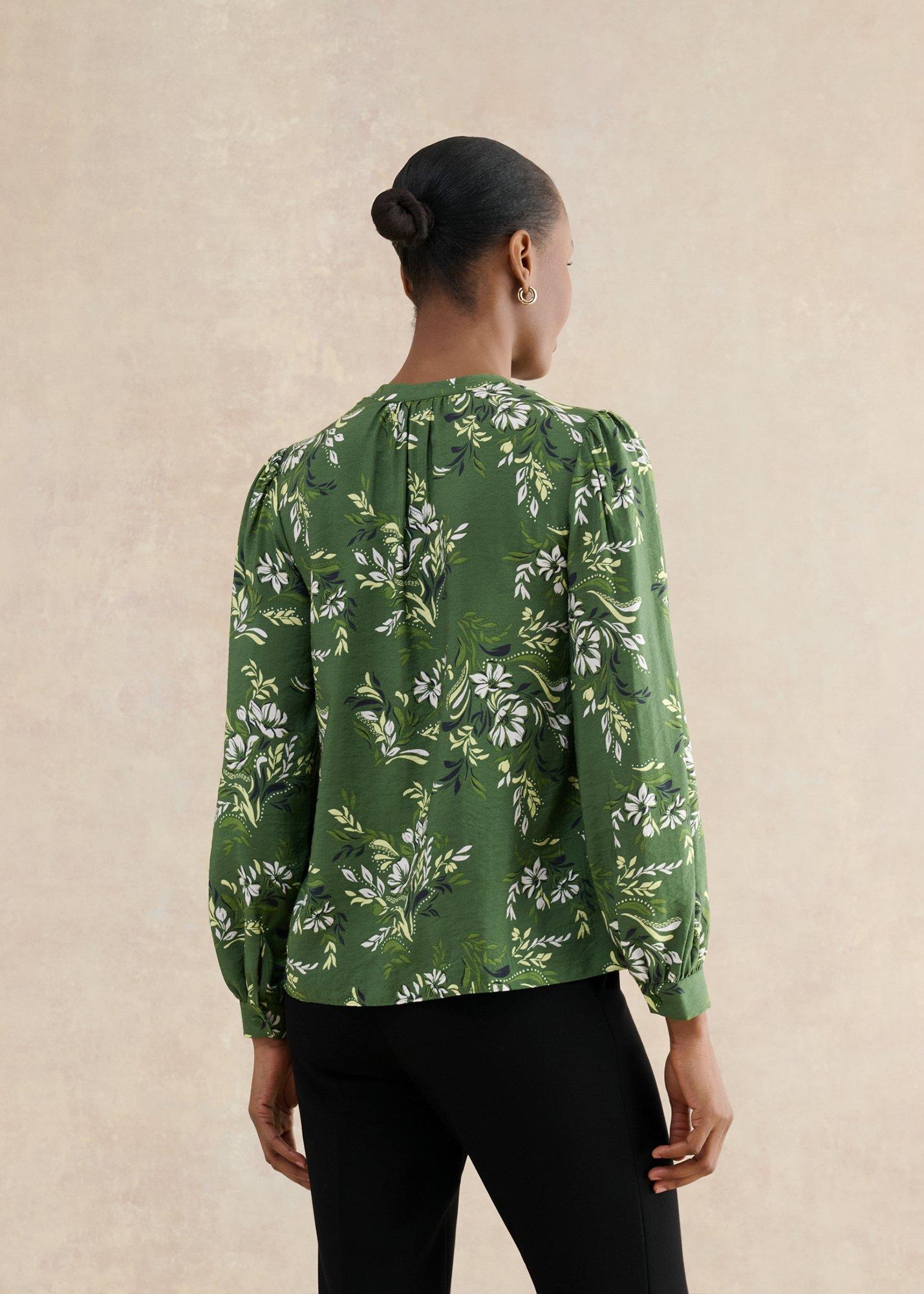 Sylvia Blouse, Green Multi, hi-res
