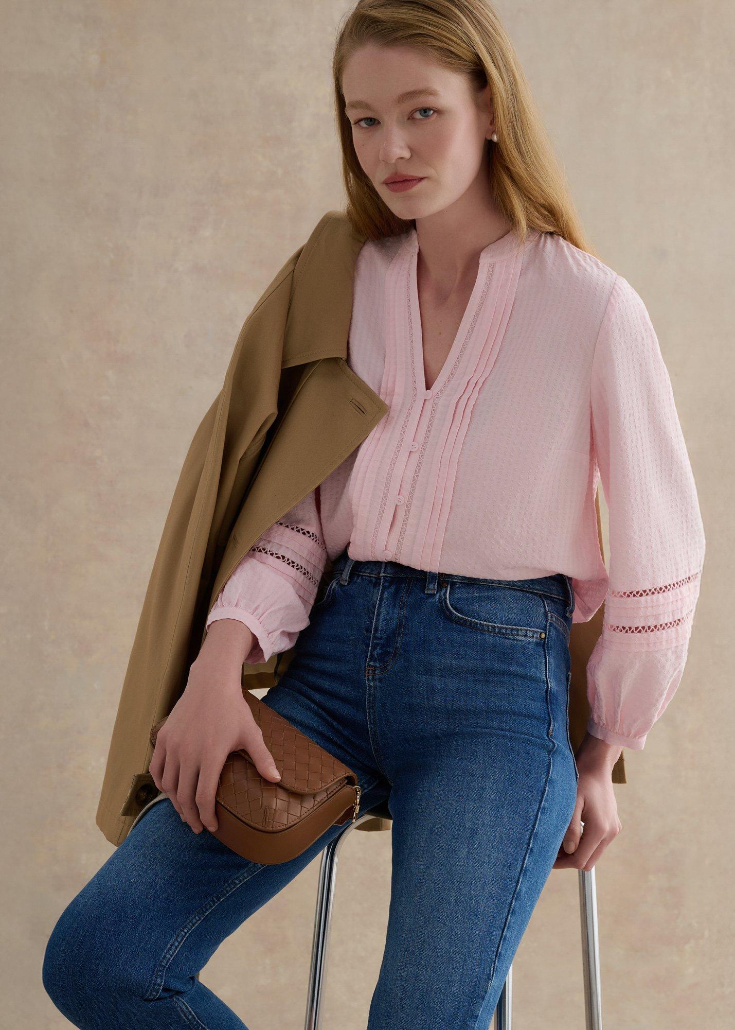 Lucilla Blouse, Blush Pink, hi-res