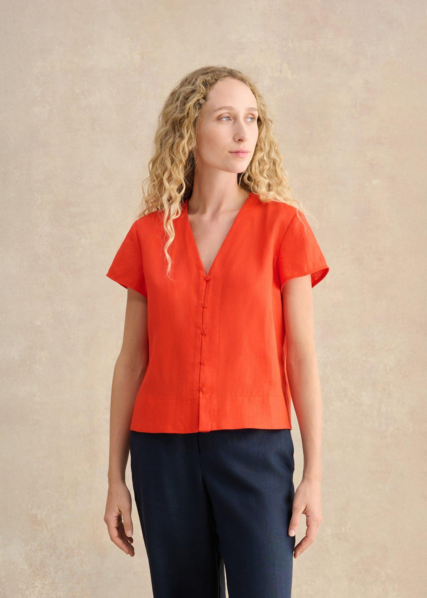Aurelia Linen Top