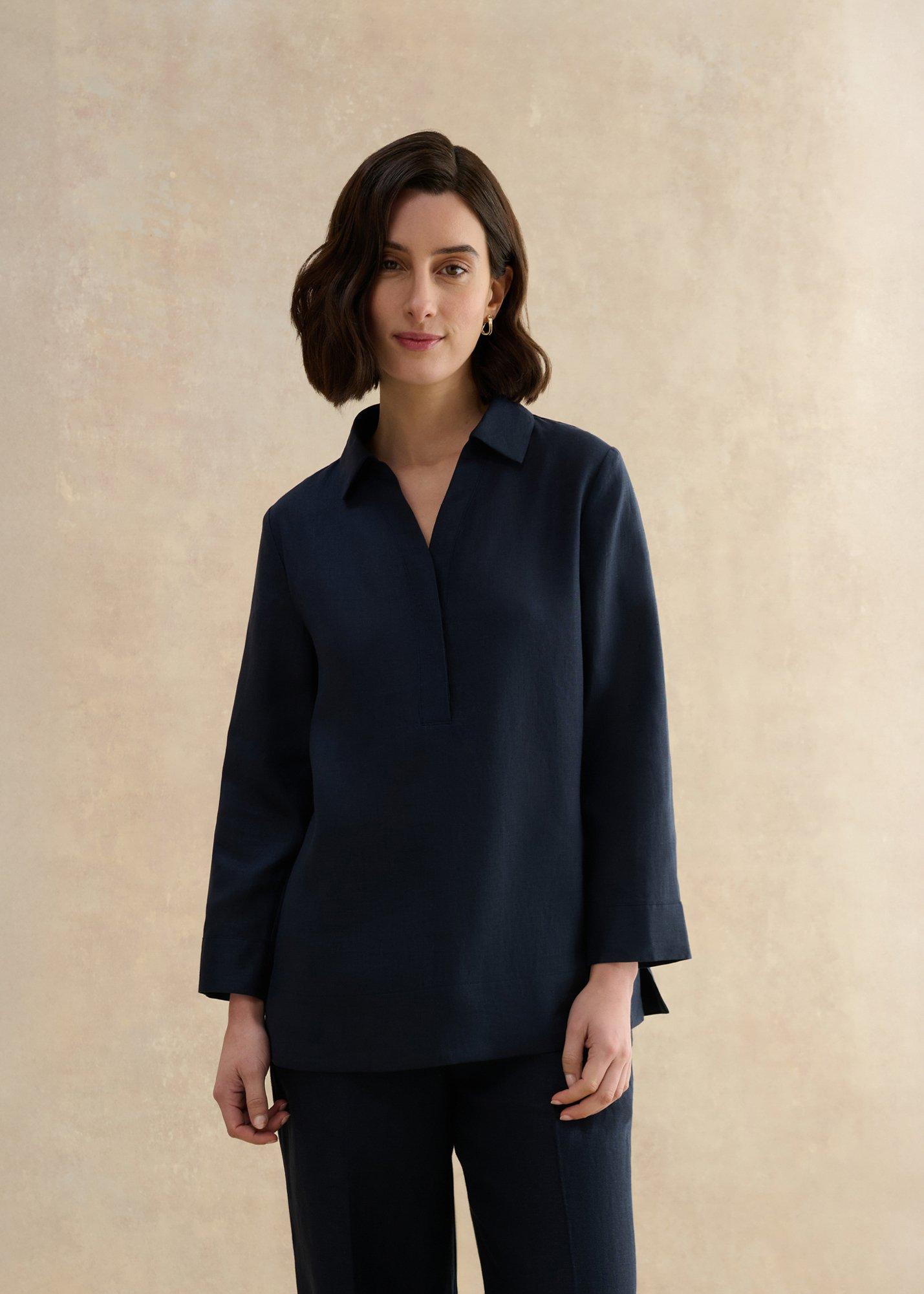 Marlene Shirt, Navy, hi-res