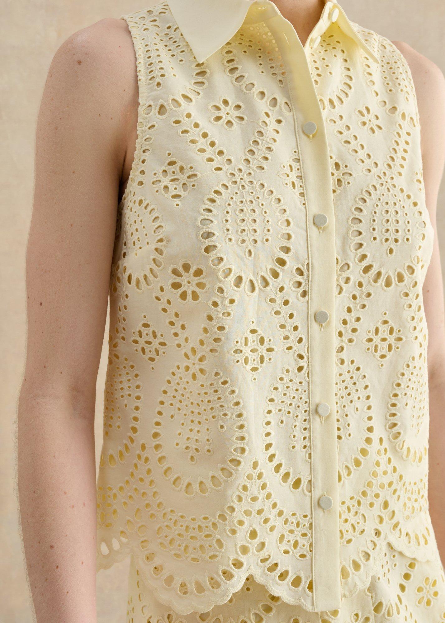 Brookshire Top, Pale Yellow, hi-res