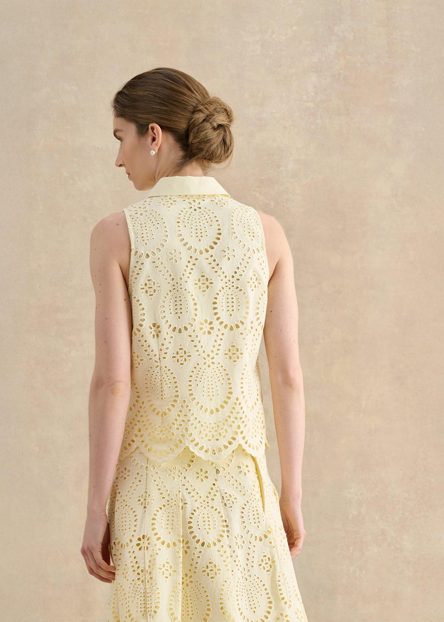 Brookshire Top, Pale Yellow, hi-res