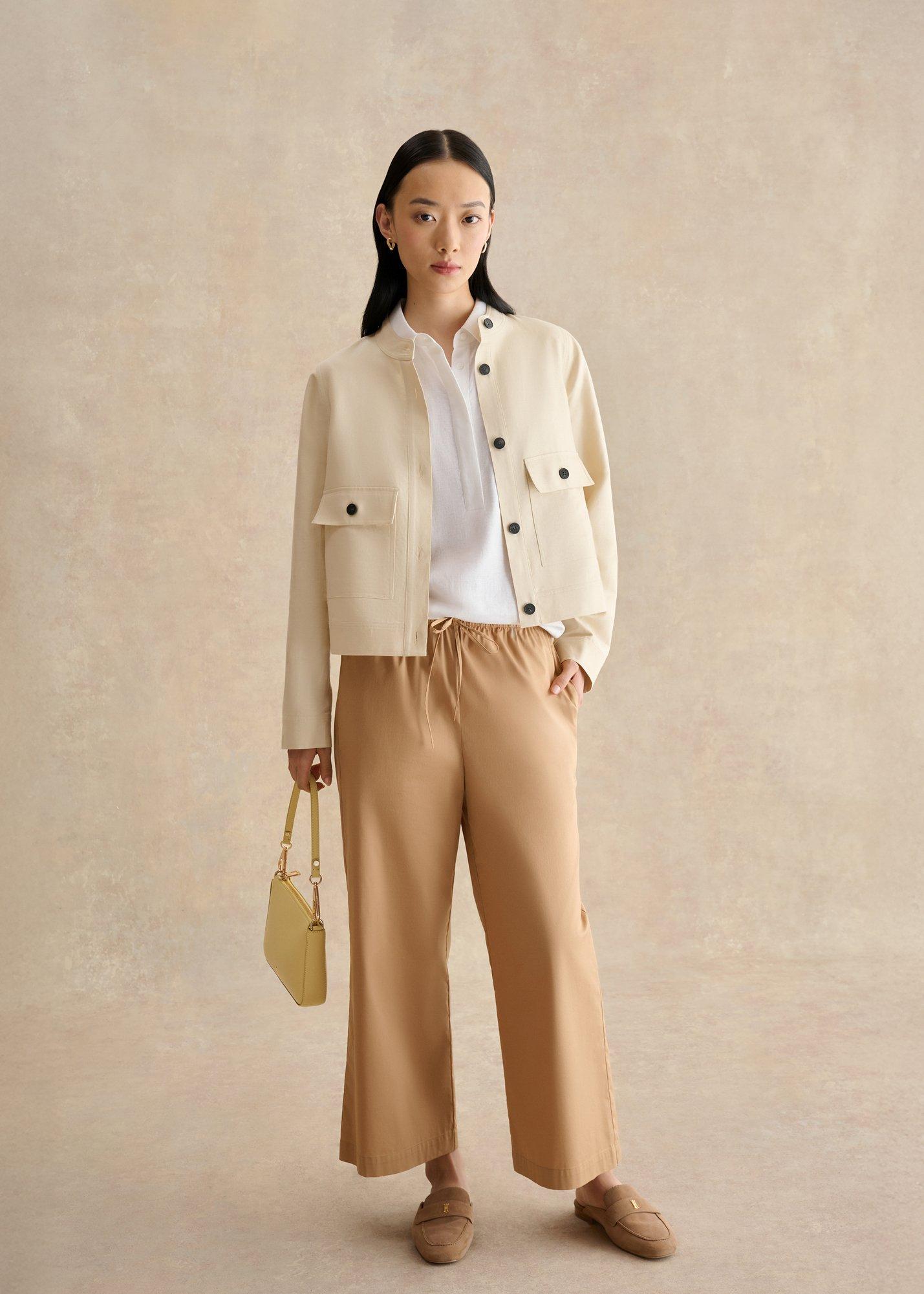 Dahlia Linen Shirt, White, hi-res