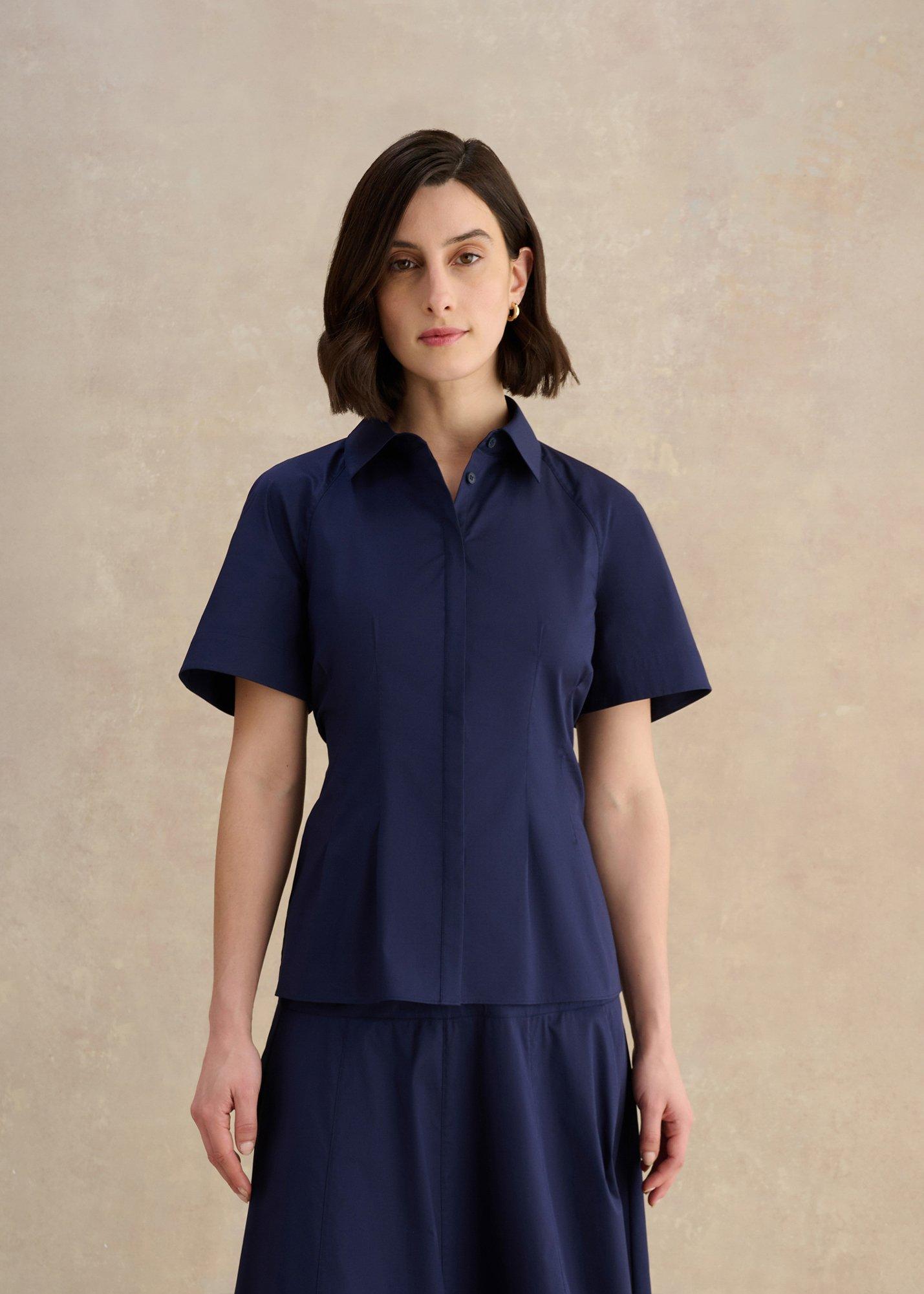 Elliya Shirt, True Navy, hi-res