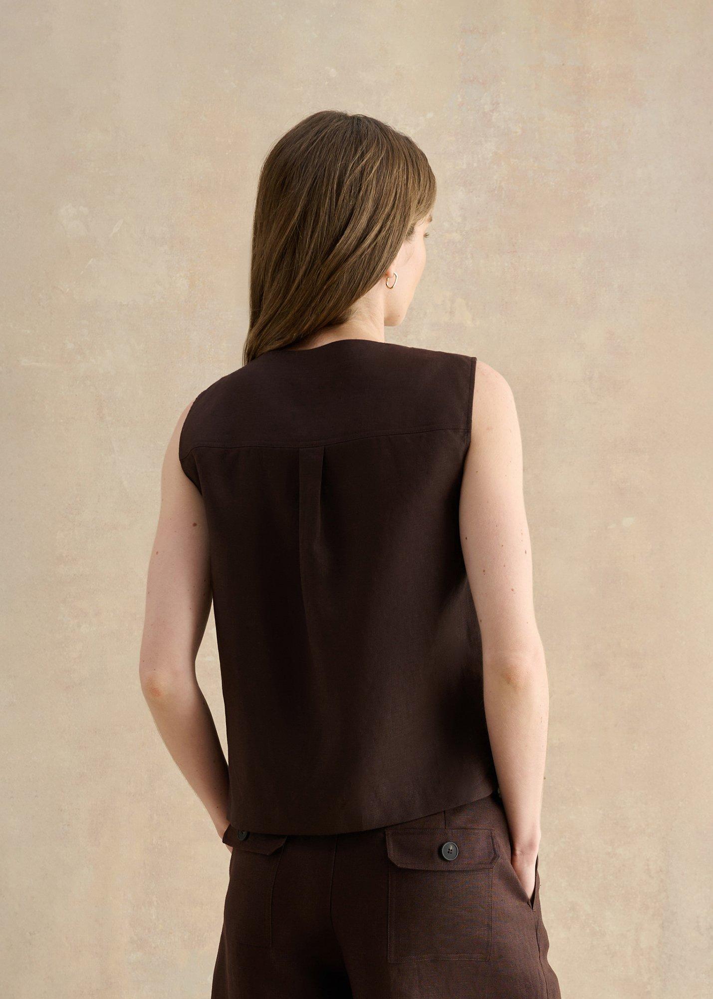 Lulu Top, Bark Brown, hi-res