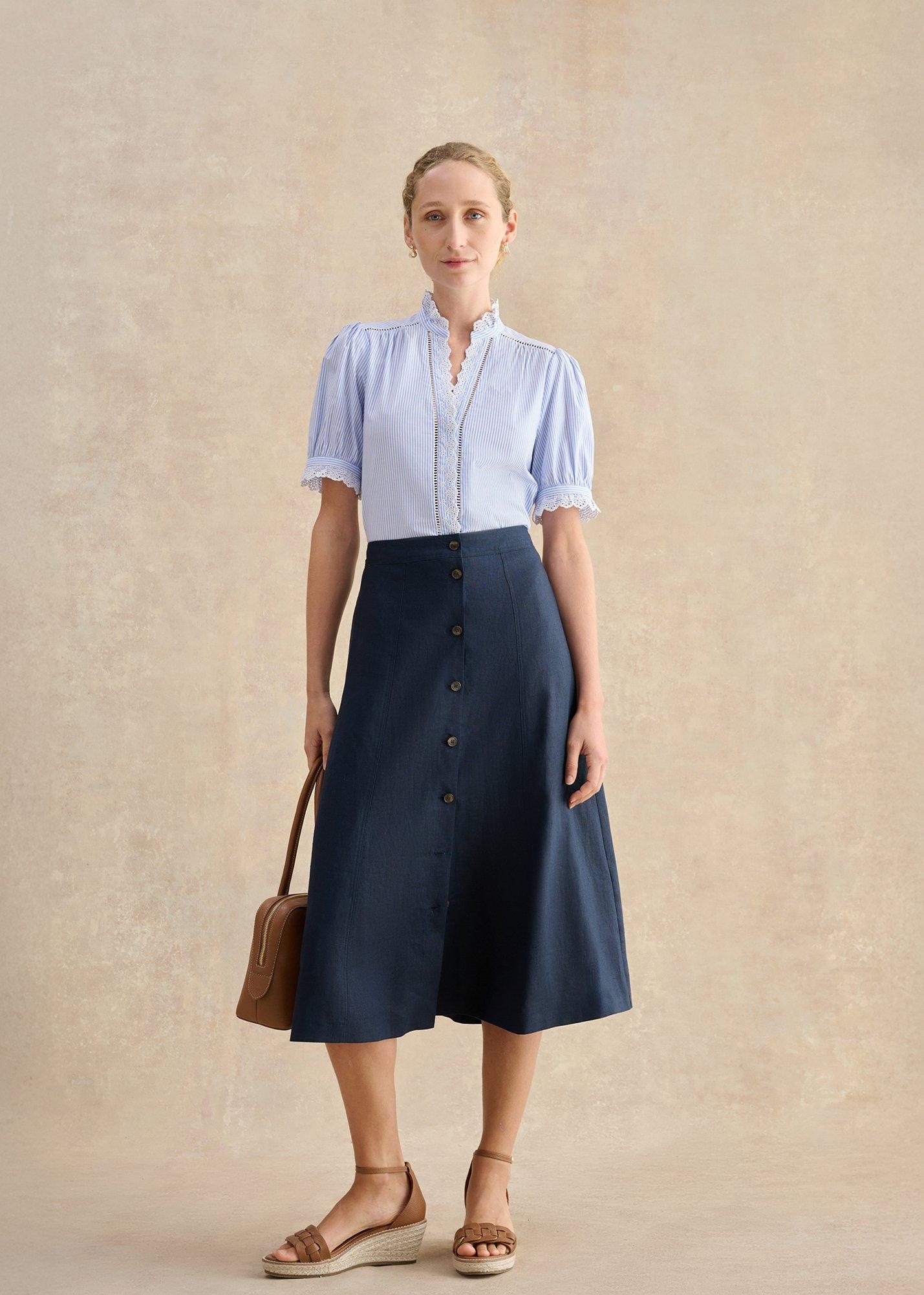 Tonica Skirt, Navy, hi-res