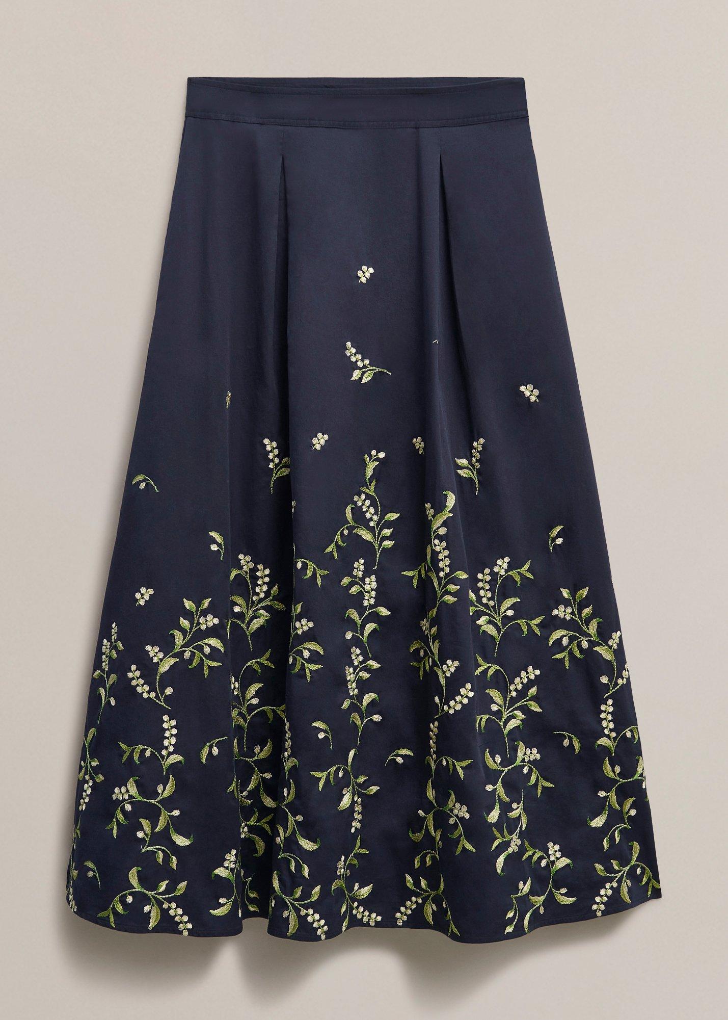 Annie Floral Embroidered Skirt