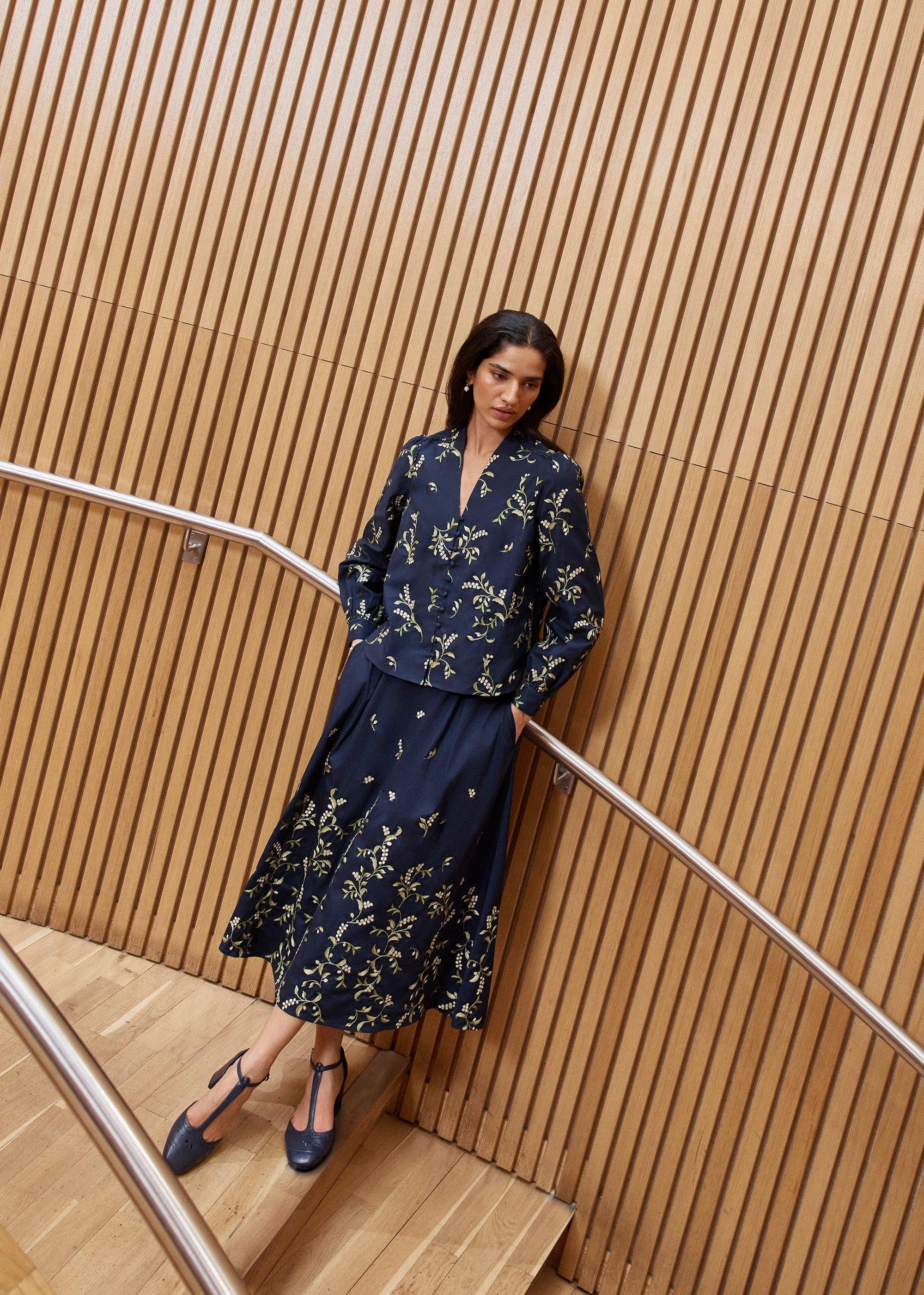 Annie Floral Embroidered Skirt