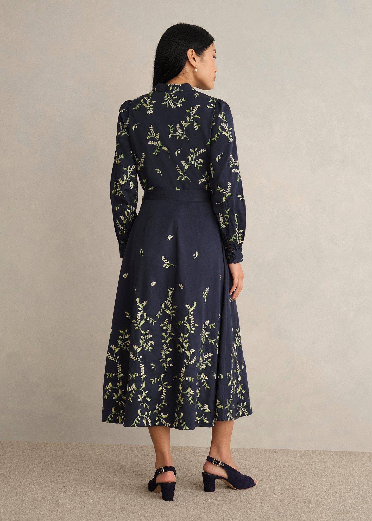 Annie Floral Embroidered Skirt, Midnight Multi, hi-res